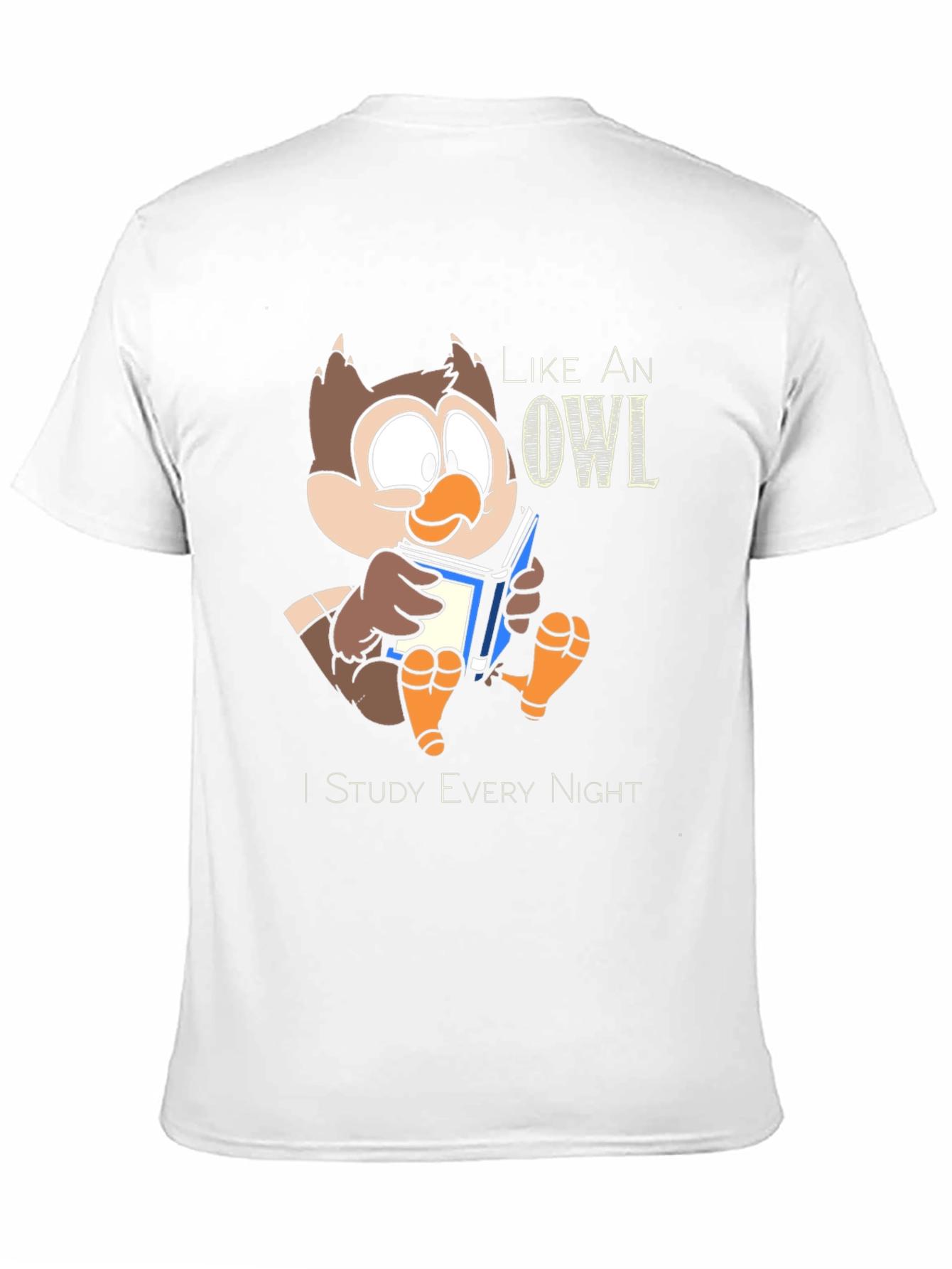 Like an Owl I Study Every Night Black T-Shirt