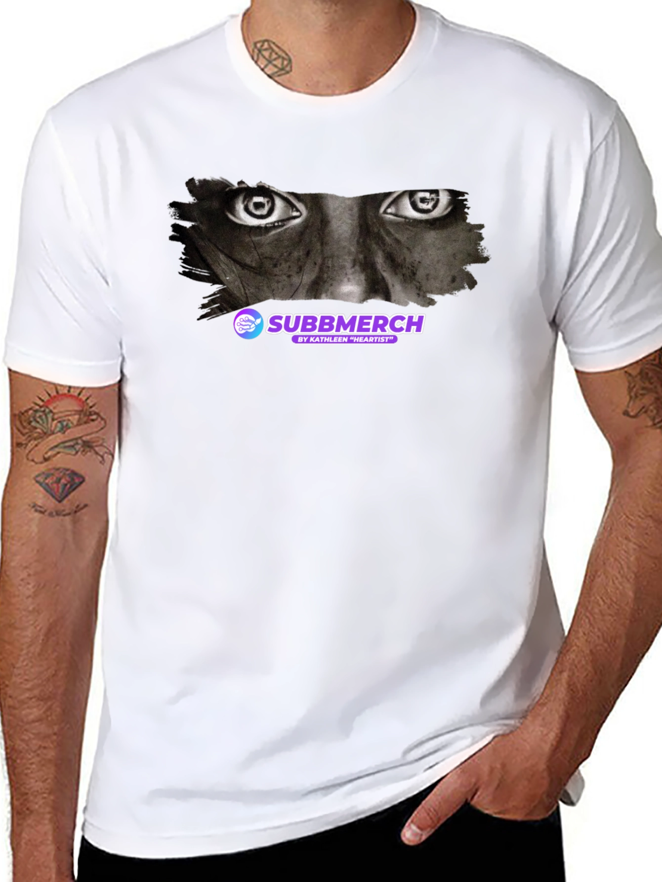 Eyes Graphic Subbmerch Black T-Shirt