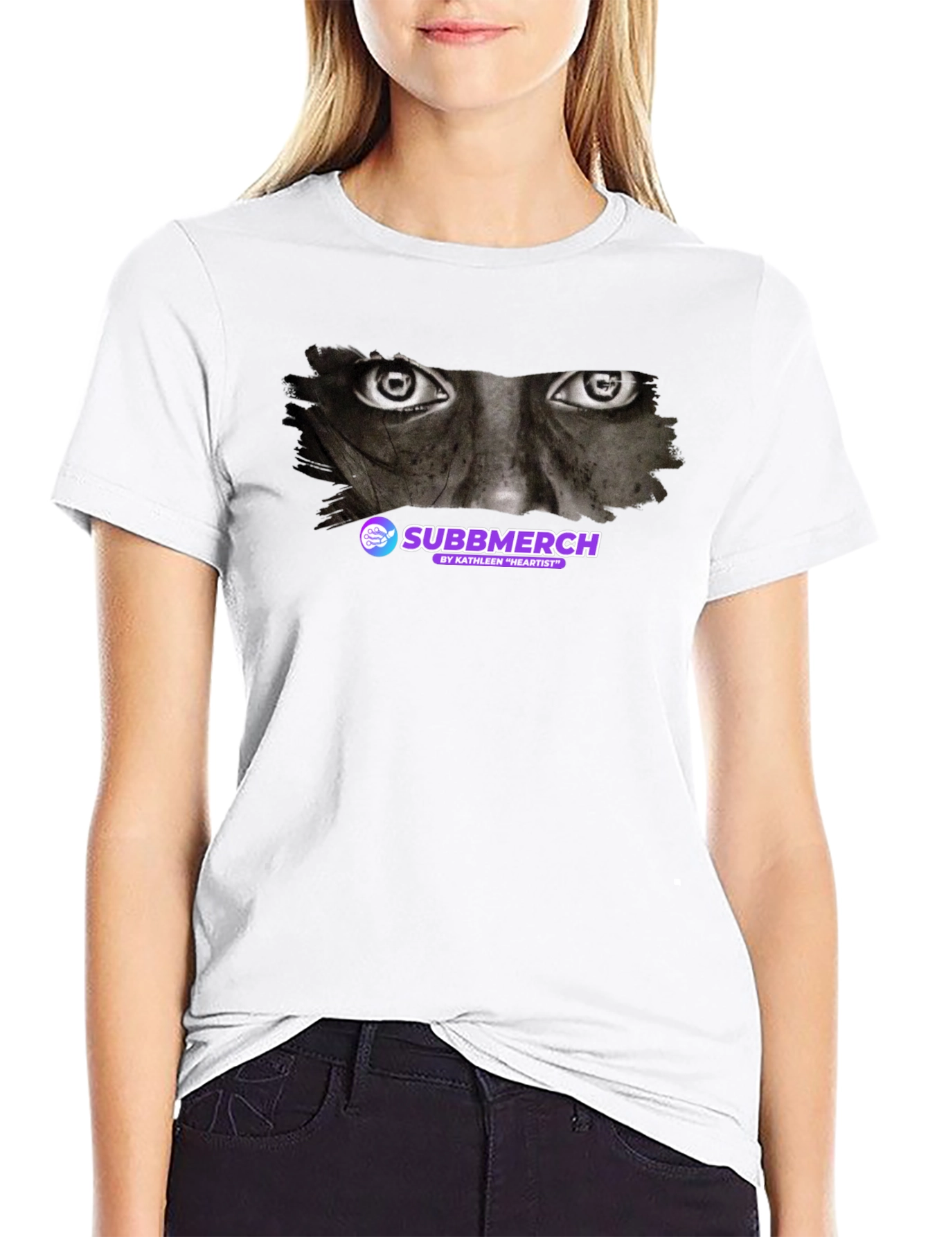 Eyes Graphic Subbmerch Black T-Shirt