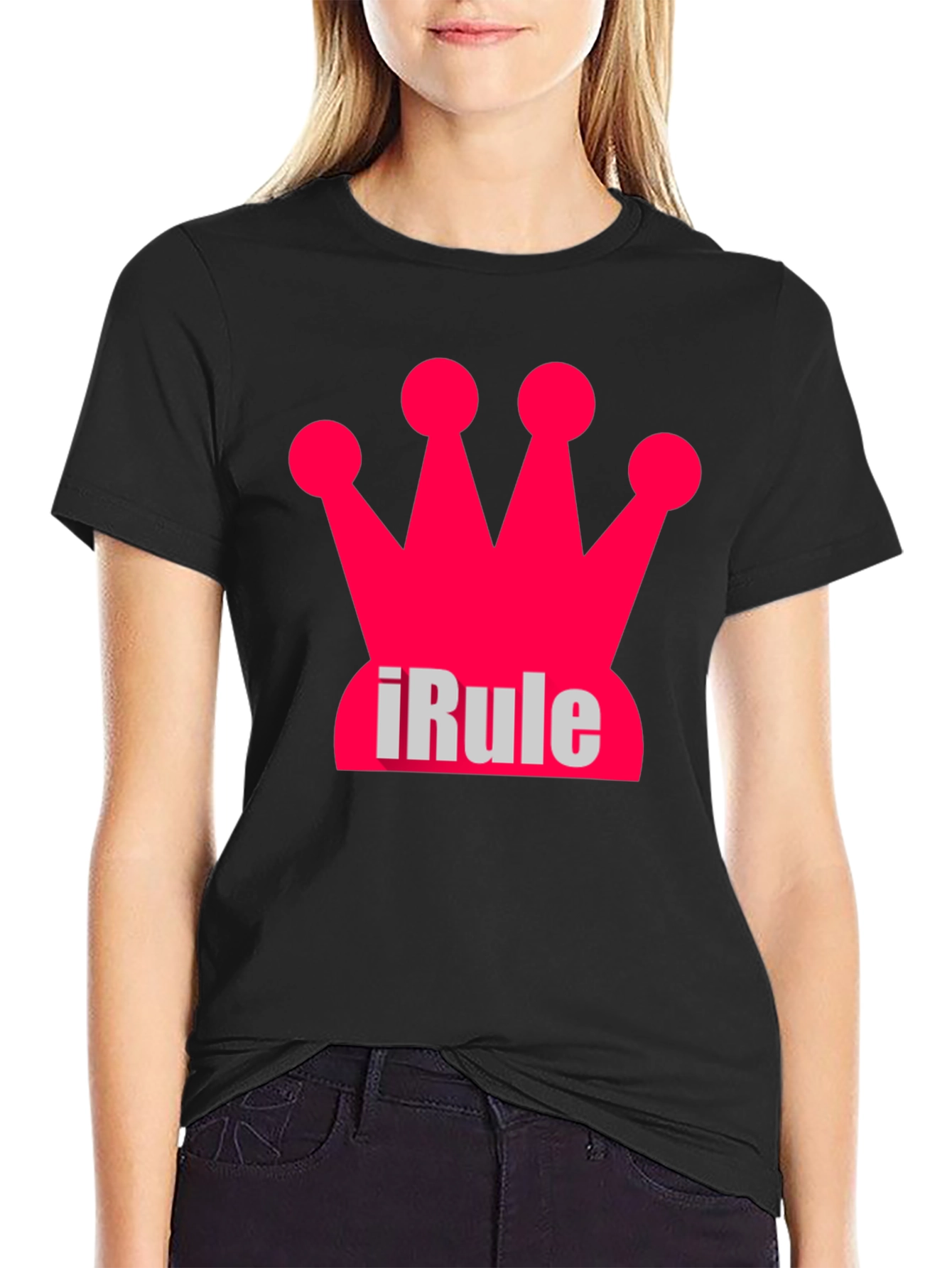 iRule Crown Black T-Shirt - Unique Design