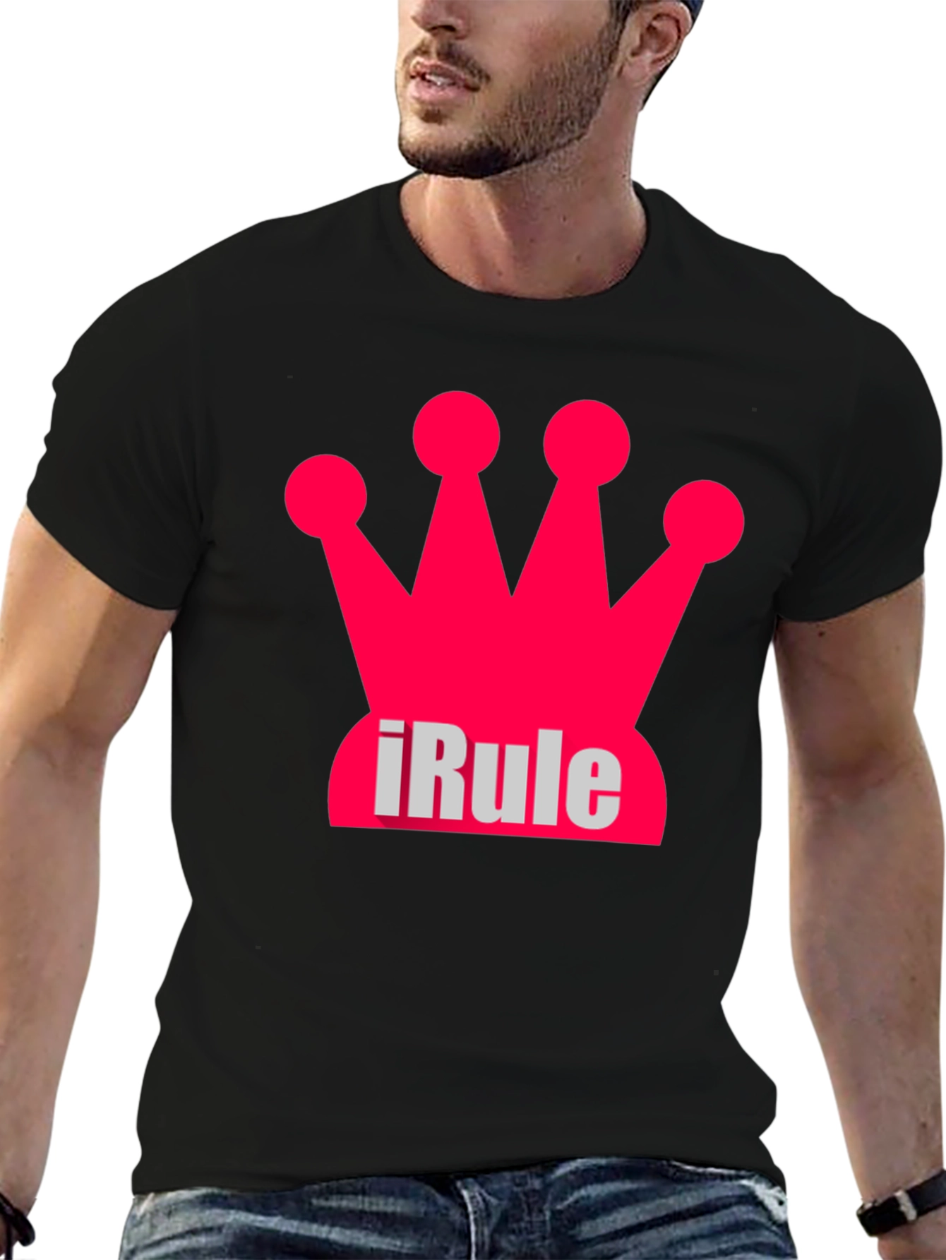 iRule Crown Black T-Shirt - Unique Design
