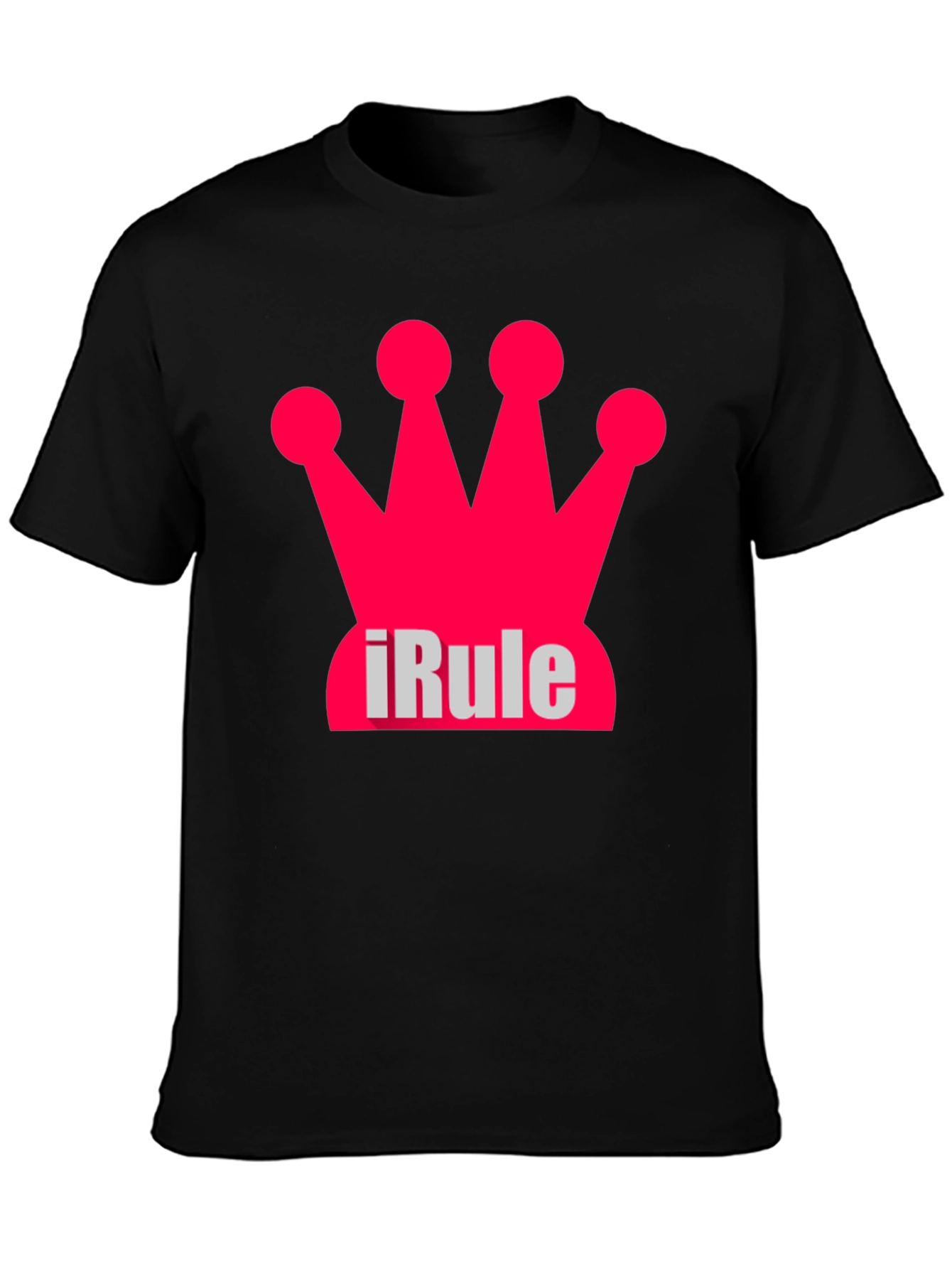 iRule Crown Black T-Shirt - Unique Design