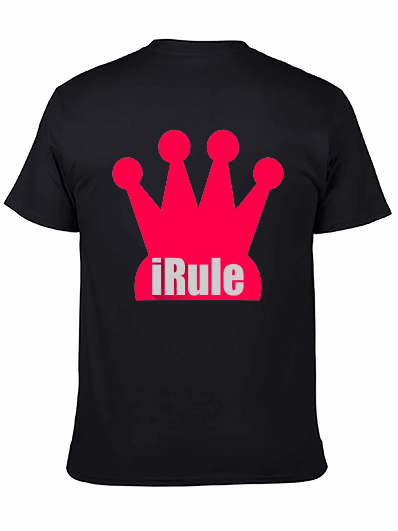 iRule Crown Black T-Shirt - Unique Design