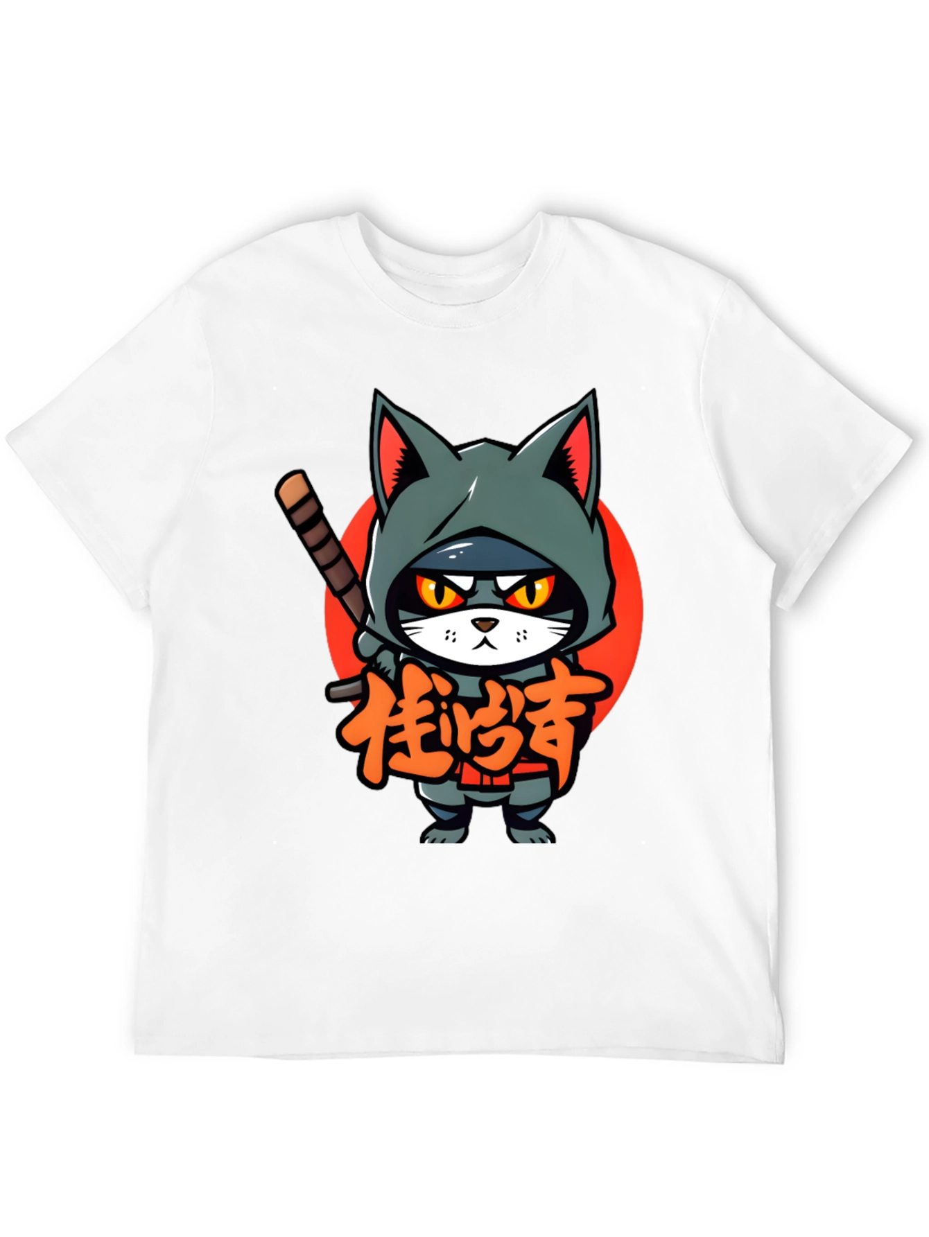 Ninja Cat Graphic Tee - Cool Cartoon T-Shirt