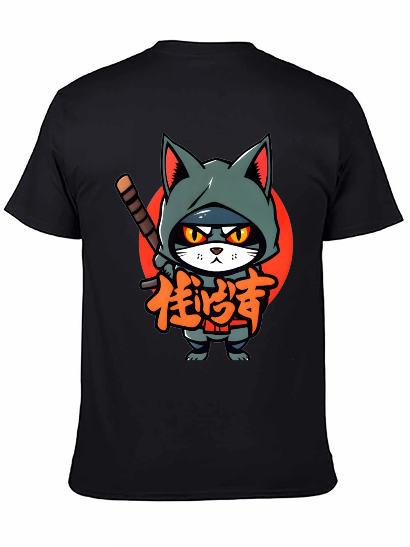 Ninja Cat Graphic Tee - Cool Cartoon T-Shirt