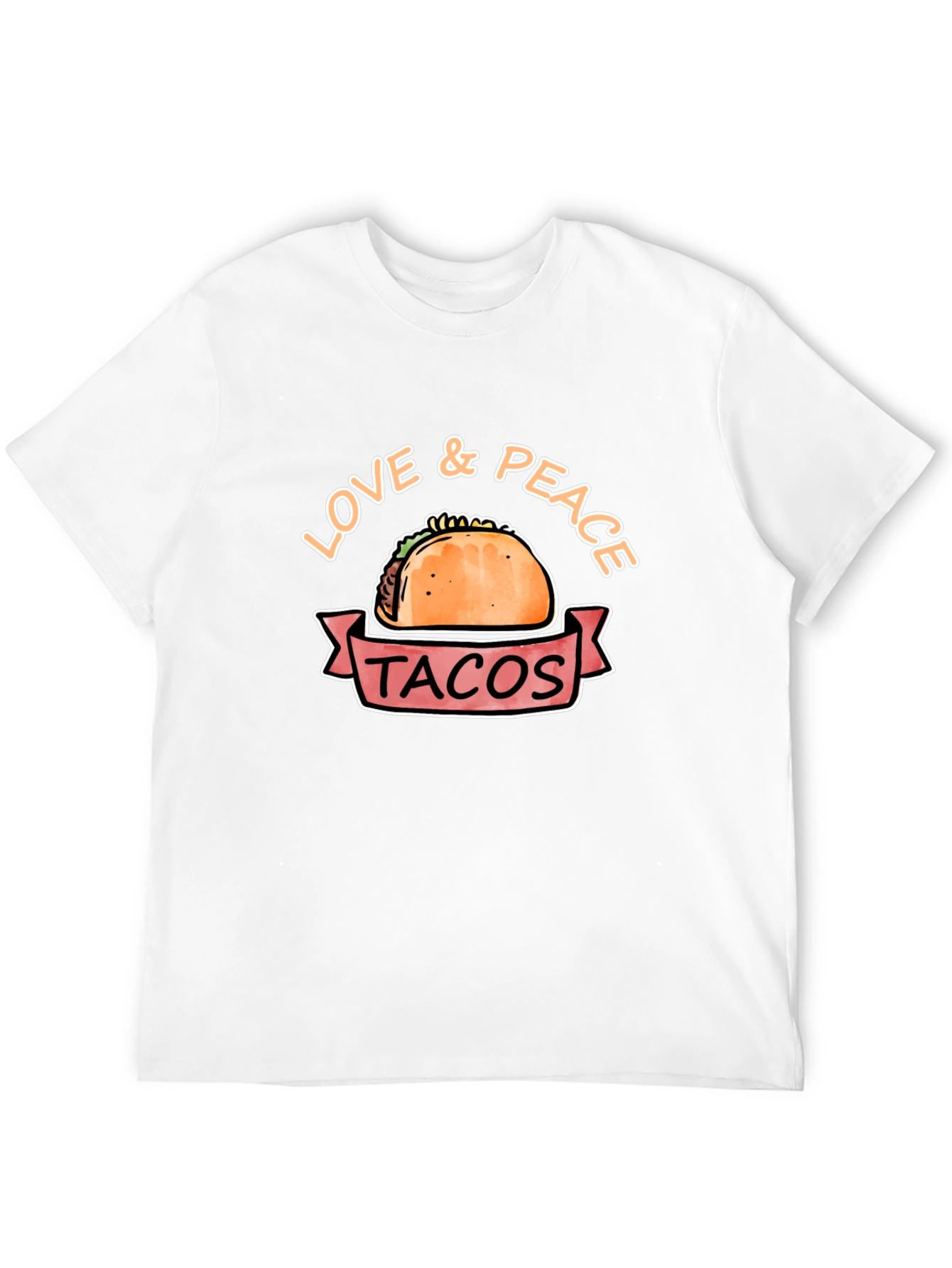 Love & Peace Tacos Graphic Tee - Black