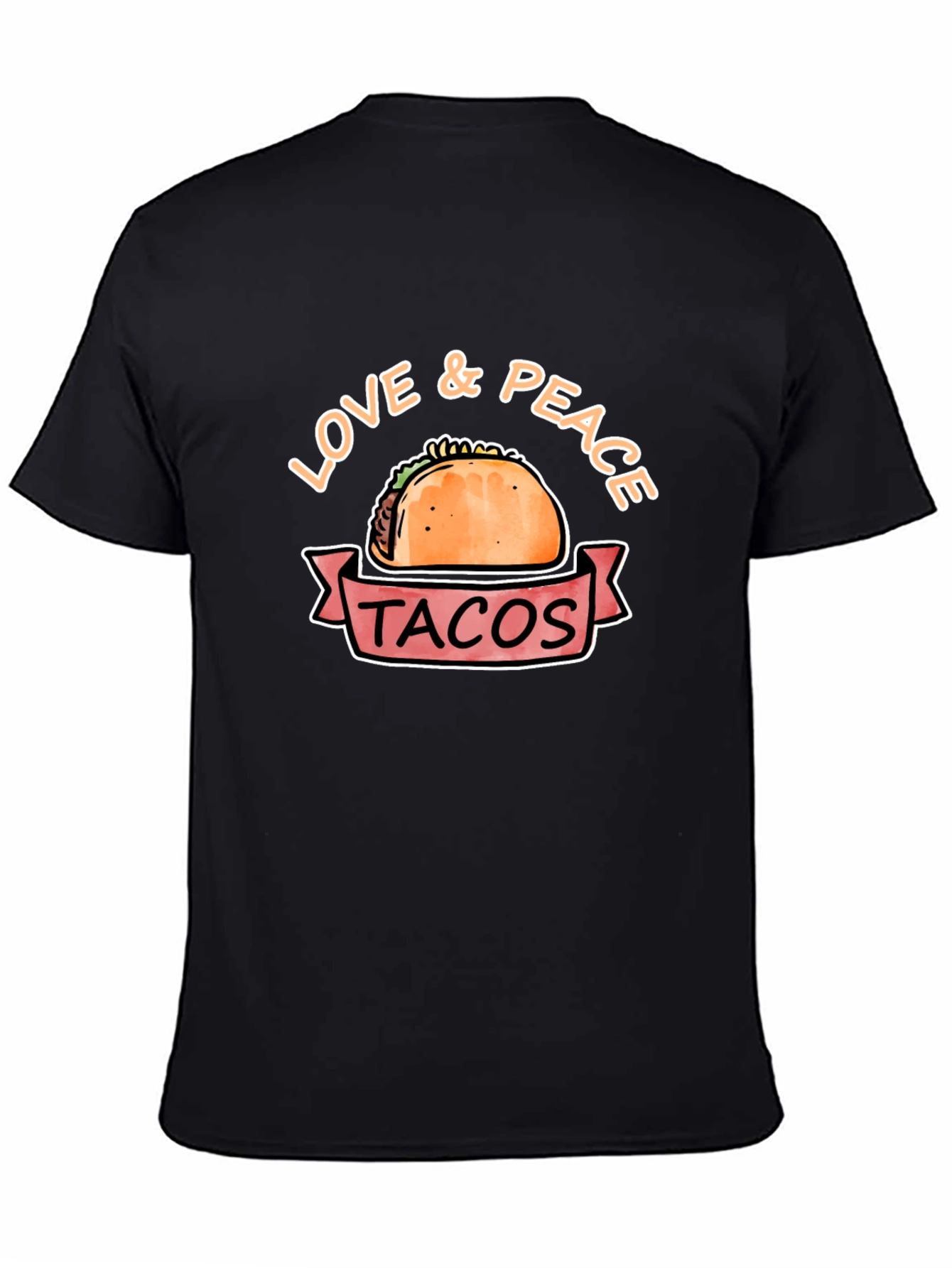 Love & Peace Tacos Graphic Tee - Black