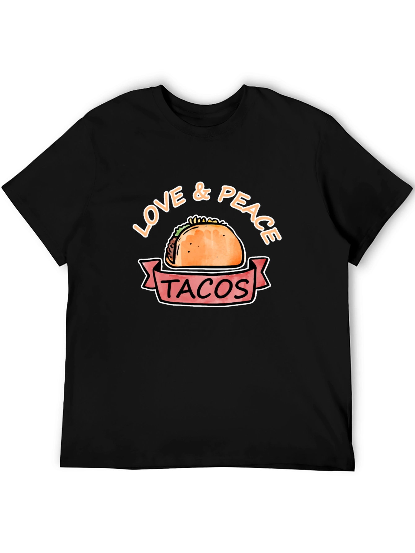 Love & Peace Tacos Graphic Tee - Black