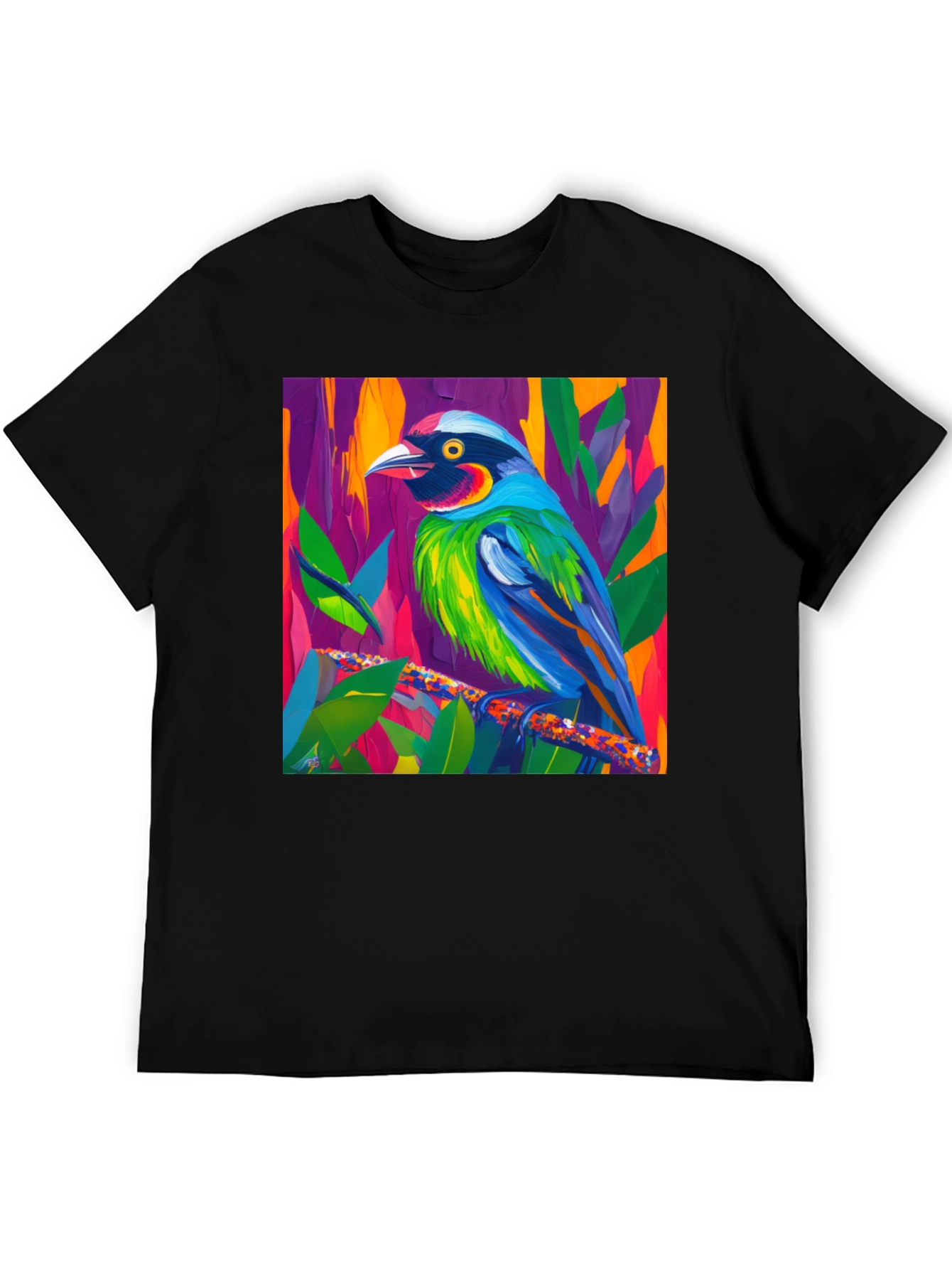 Colorful Bird Art T-Shirt