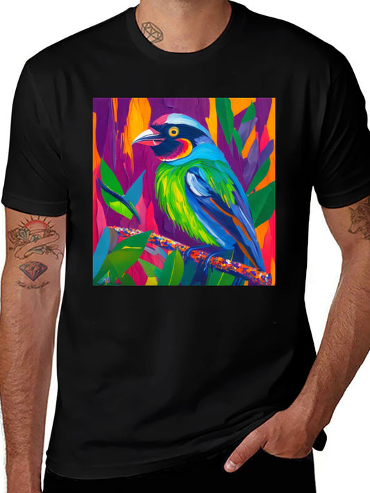 Colorful Bird Art T-Shirt