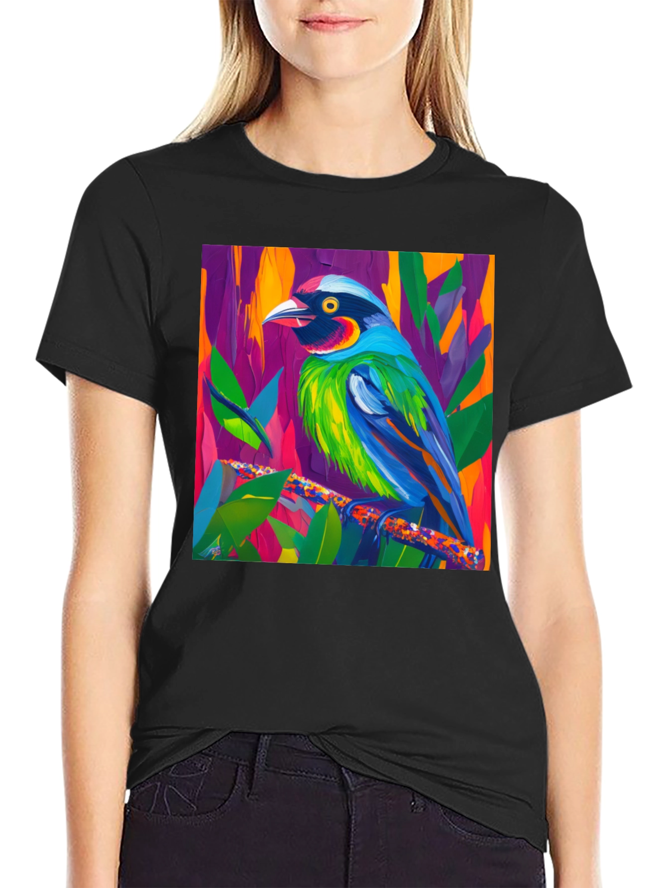 Colorful Bird Art T-Shirt
