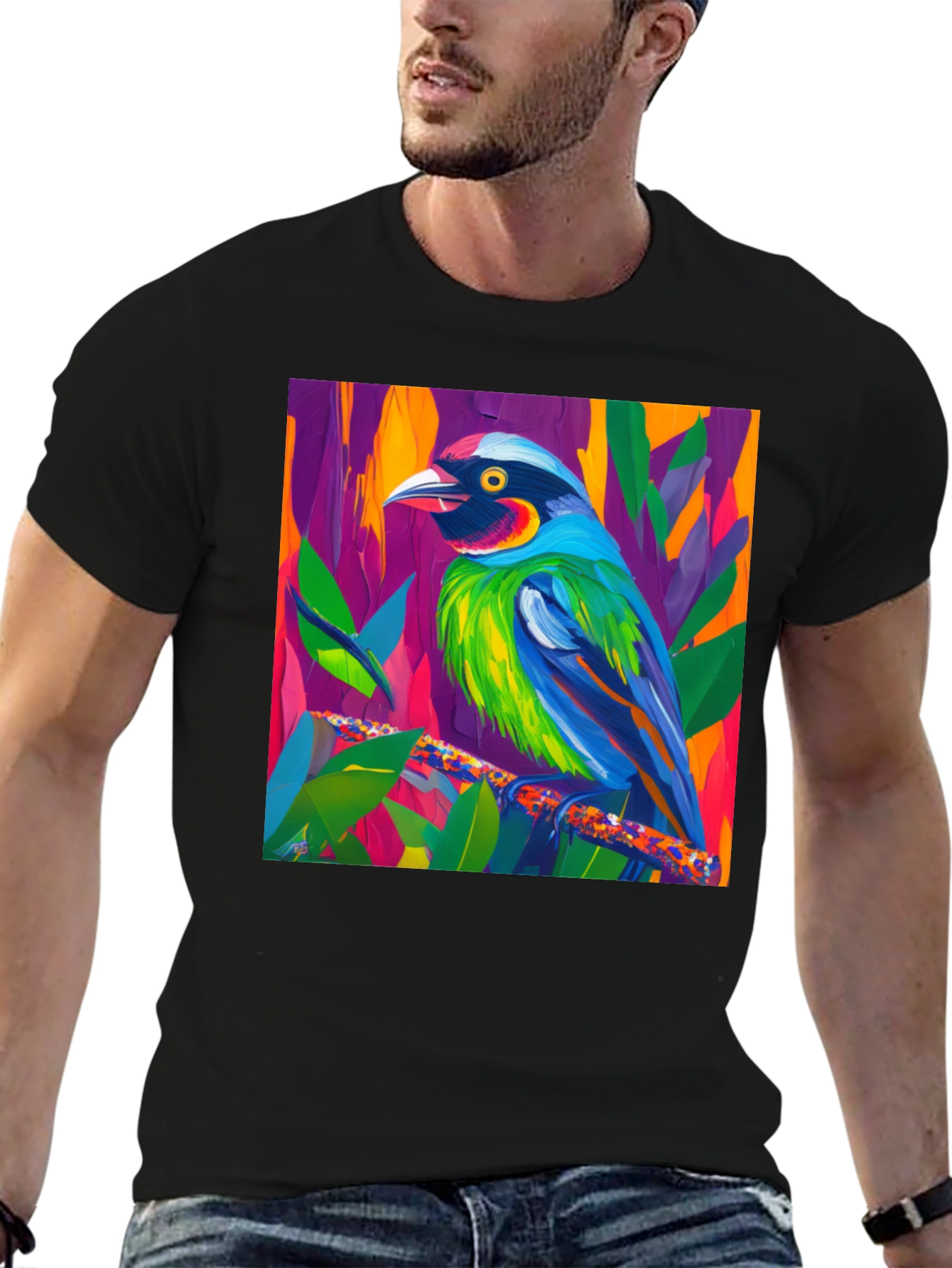 Colorful Bird Art T-Shirt