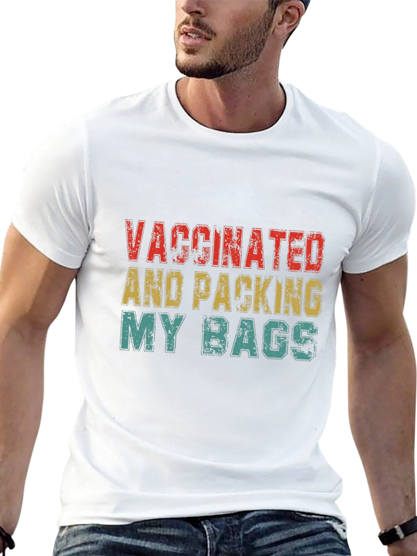 Vaccinated & Packing My Bags Graphic Tee