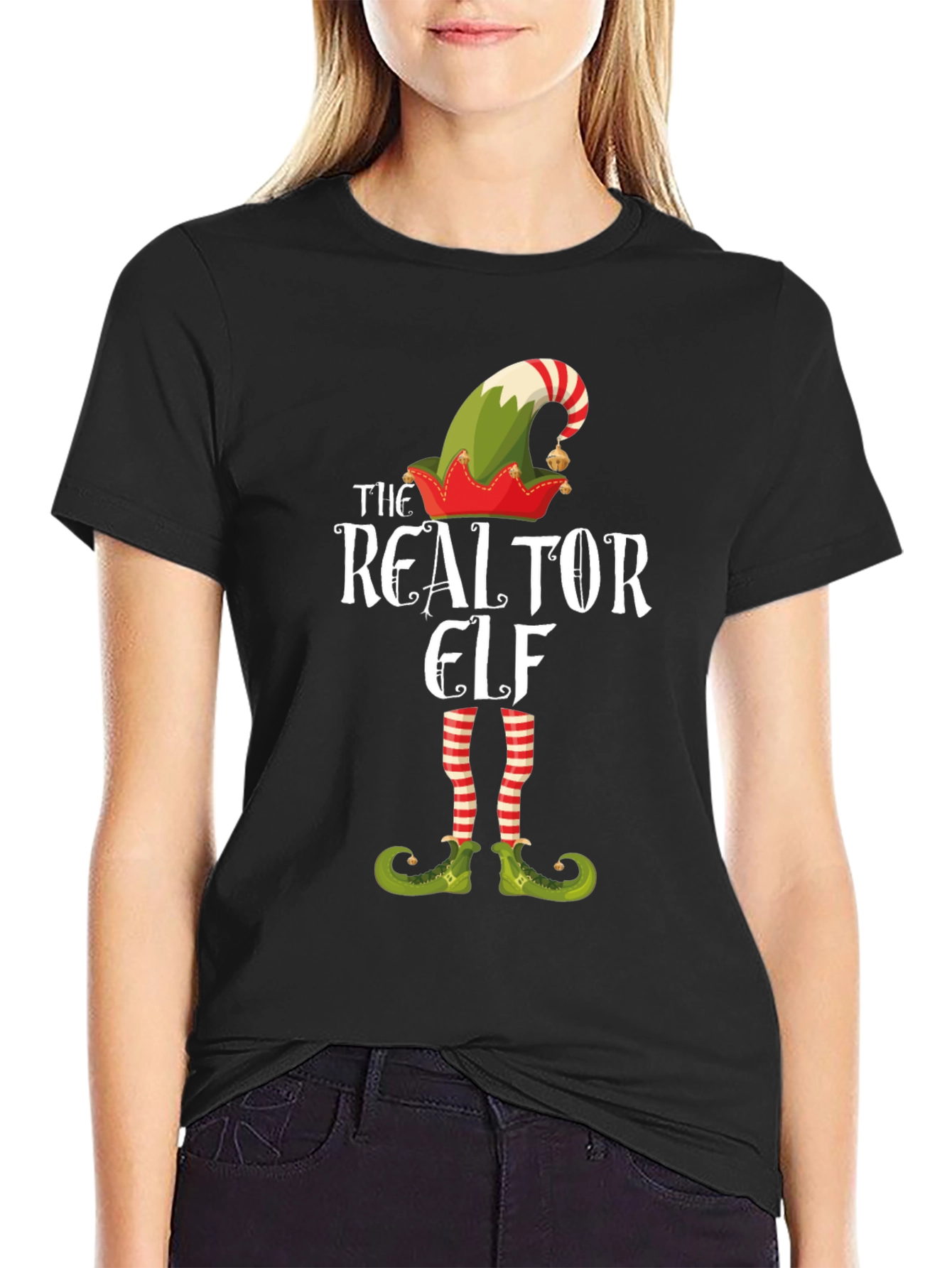 Realtor Elf Graphic Tee - Holiday Fun!