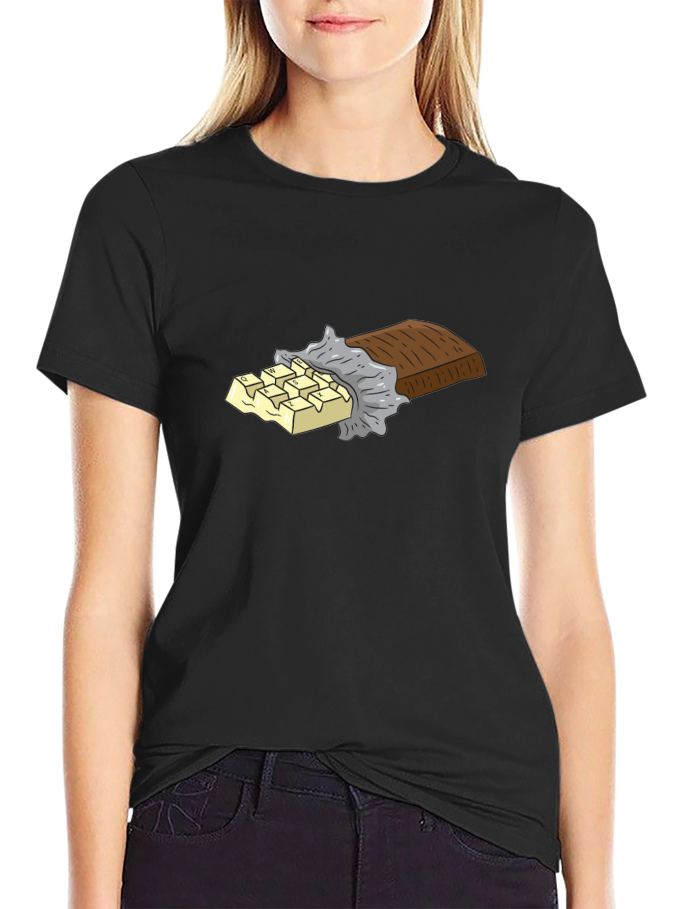Chocolate Bar Graphic Tee - Black
