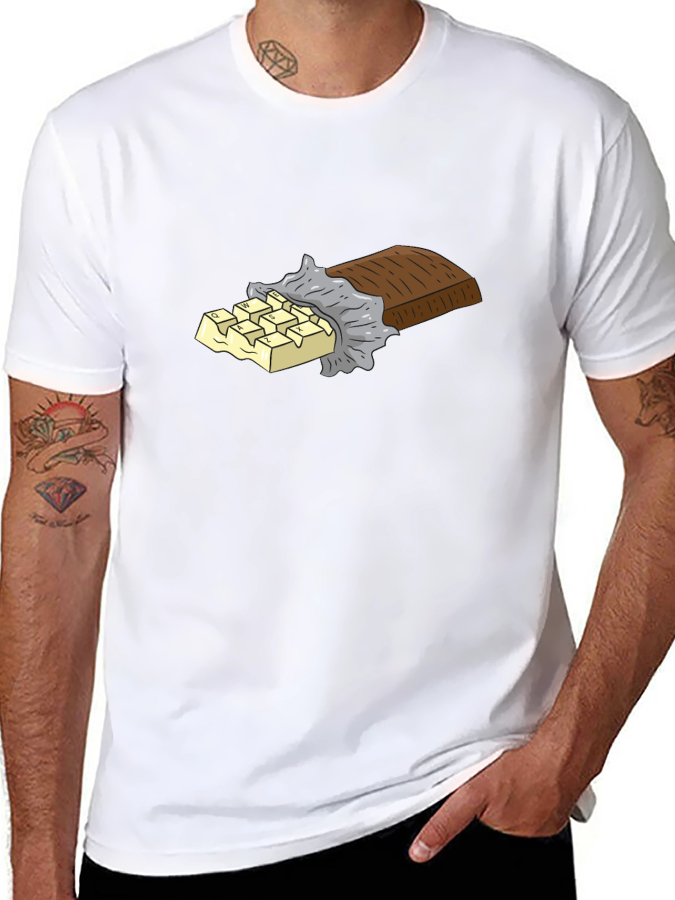 Chocolate Bar Graphic Tee - Black