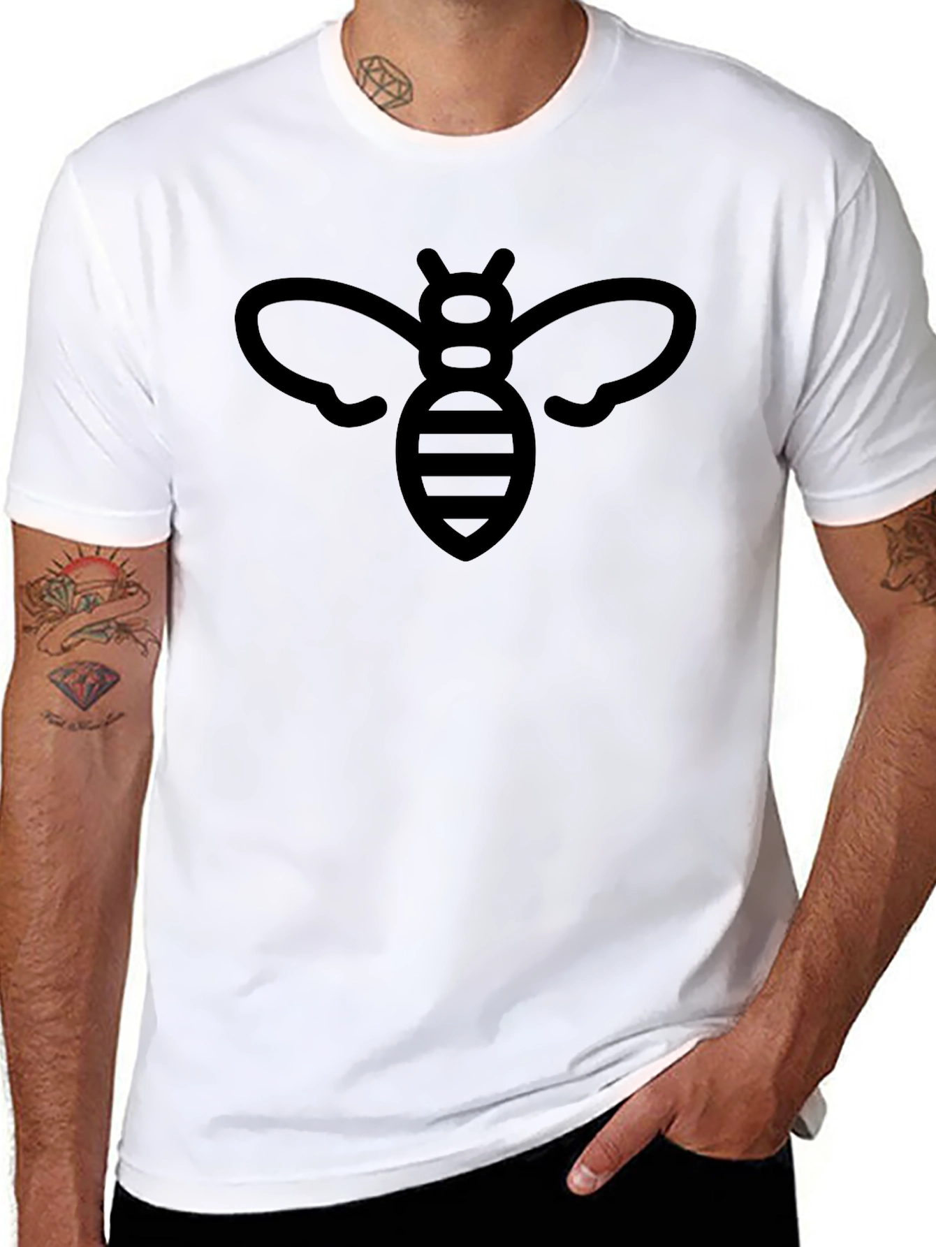 Black Bee Graphic Tee - Stylish Casual Wear