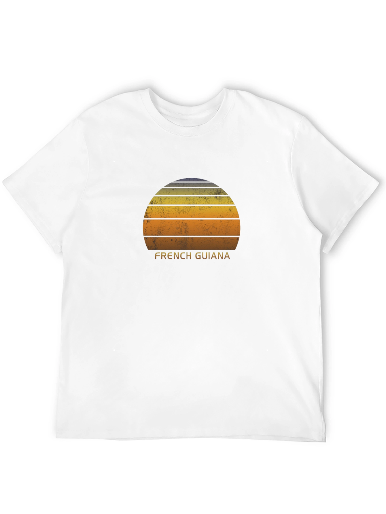 French Guiana Sunset Graphic Tee - Retro Style