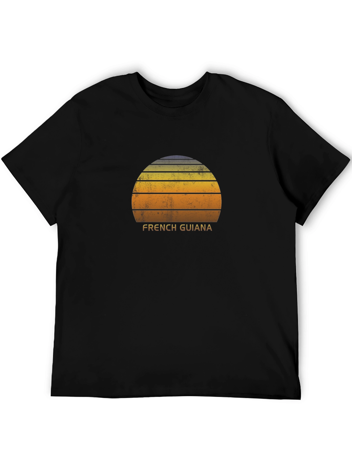 French Guiana Sunset Graphic Tee - Retro Style