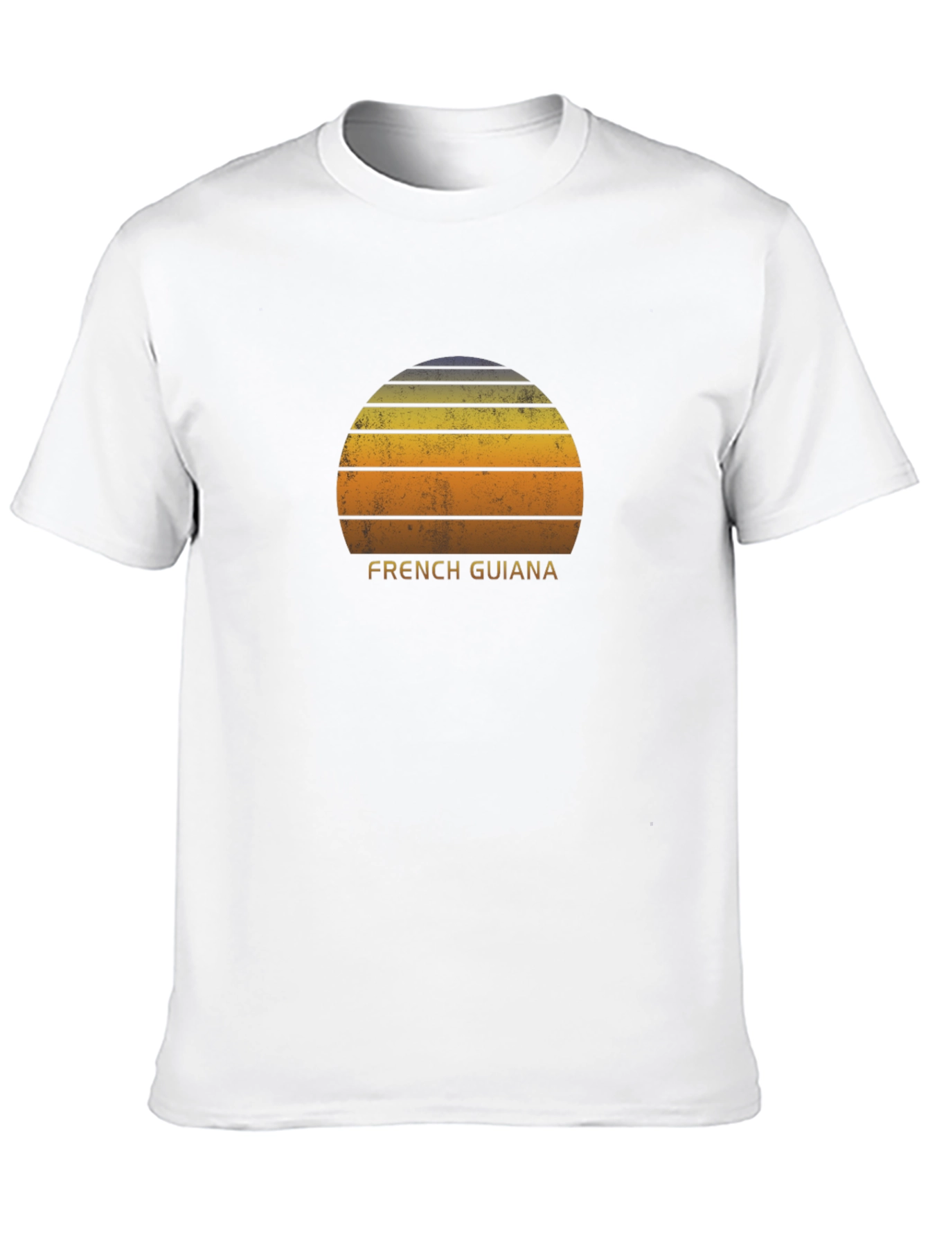 French Guiana Sunset Graphic Tee - Retro Style