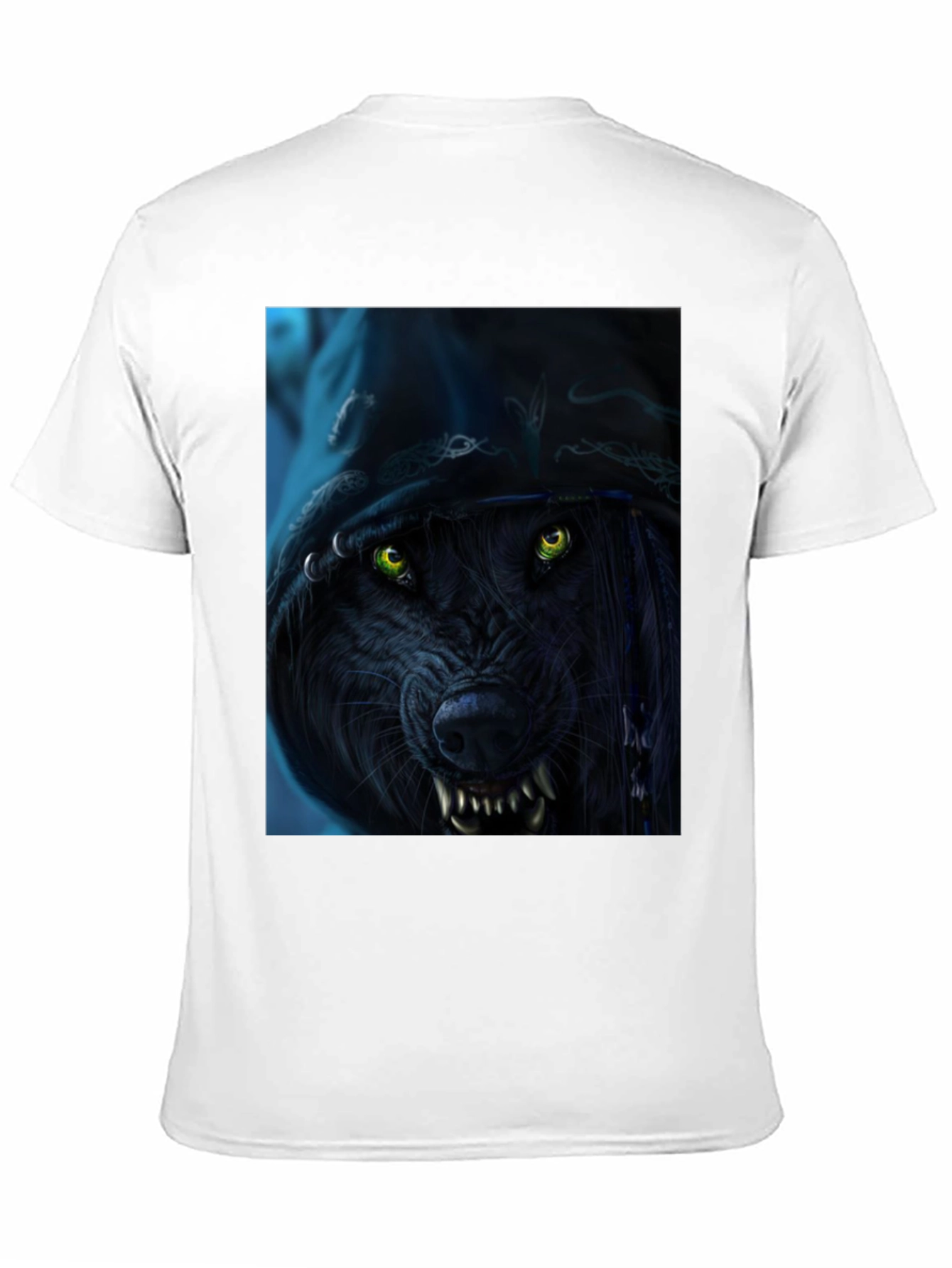 Wolf Graphic Print Black T-Shirt