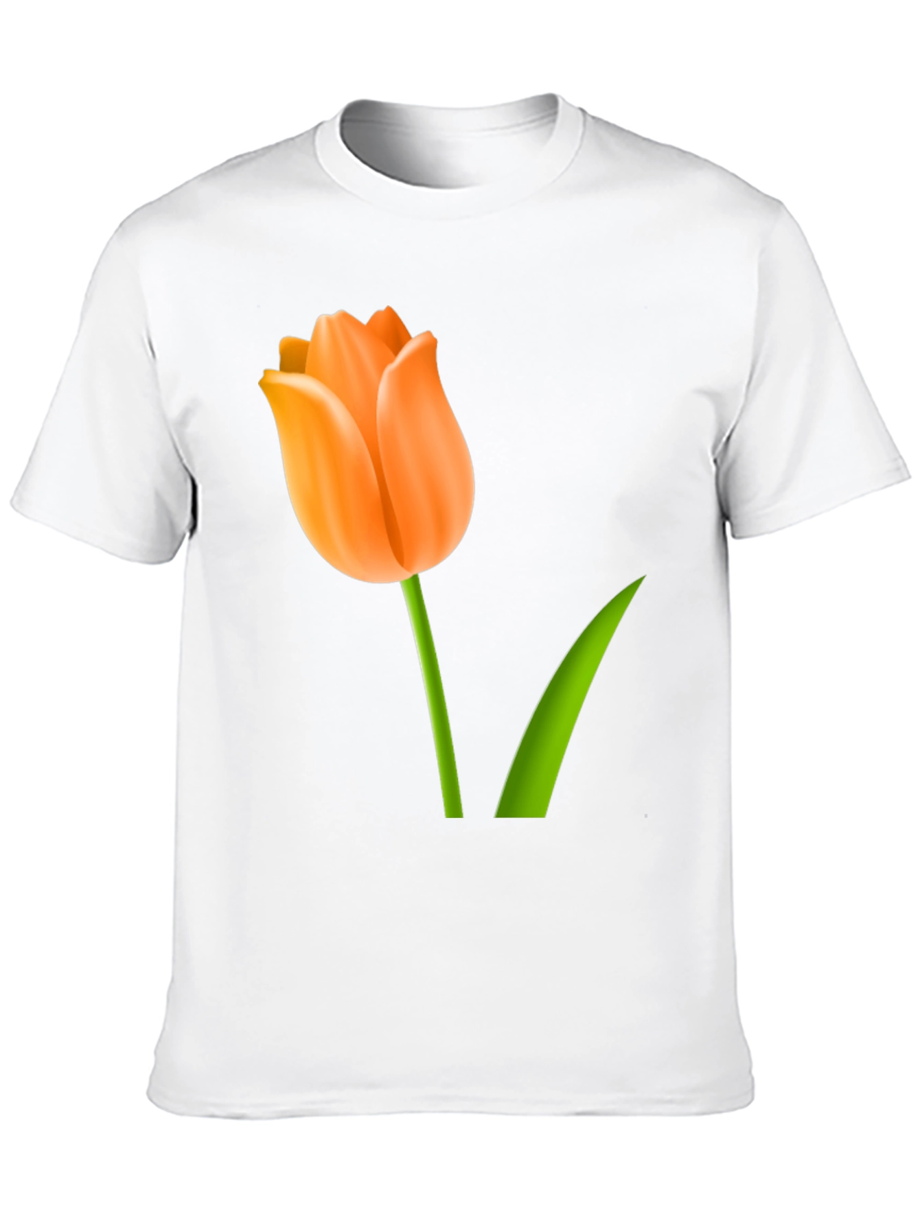 Tulip Graphic Print T-Shirt - Black