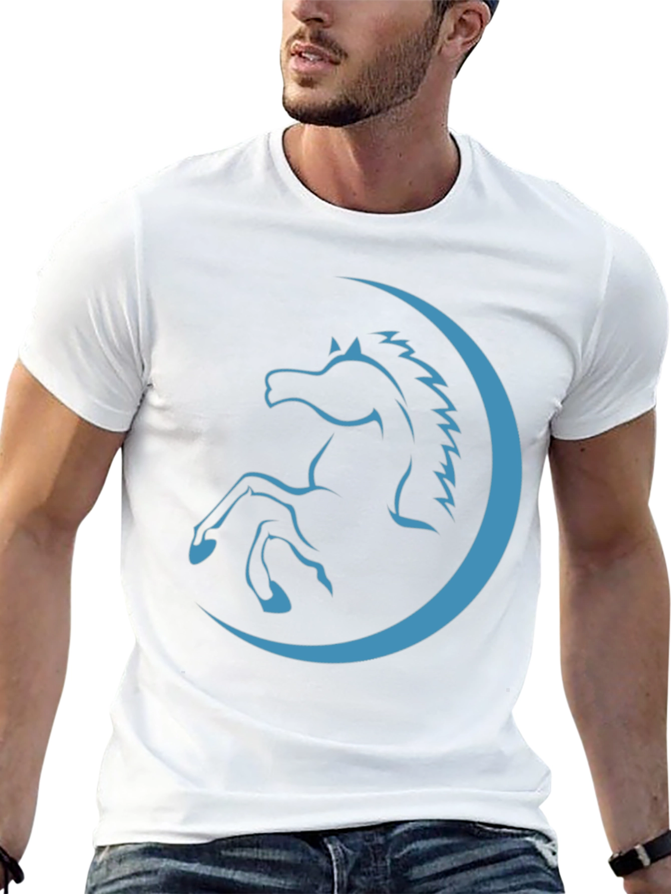Black Horse Crescent Graphic Tee