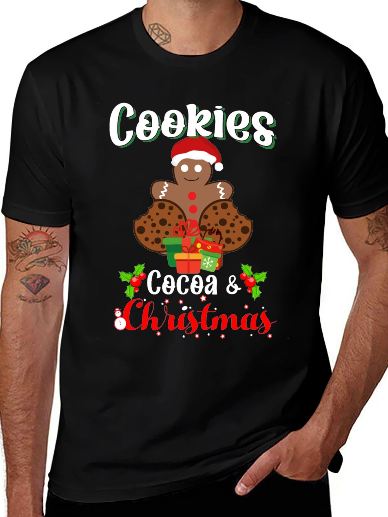 Cookies Cocoa Christmas T-Shirt - Holiday Tee