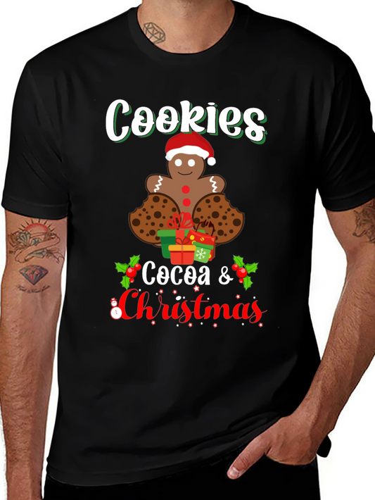 Cookies Cocoa Christmas T-Shirt - Holiday Tee
