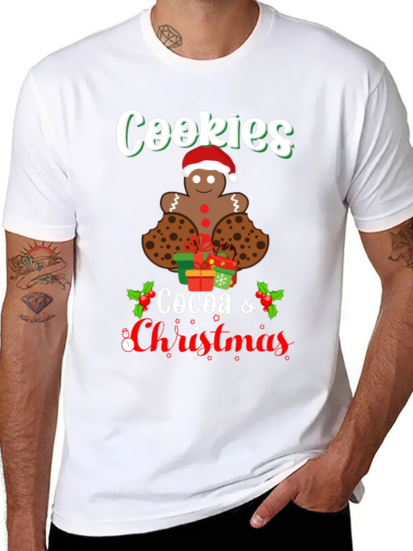Cookies Cocoa Christmas T-Shirt - Holiday Tee