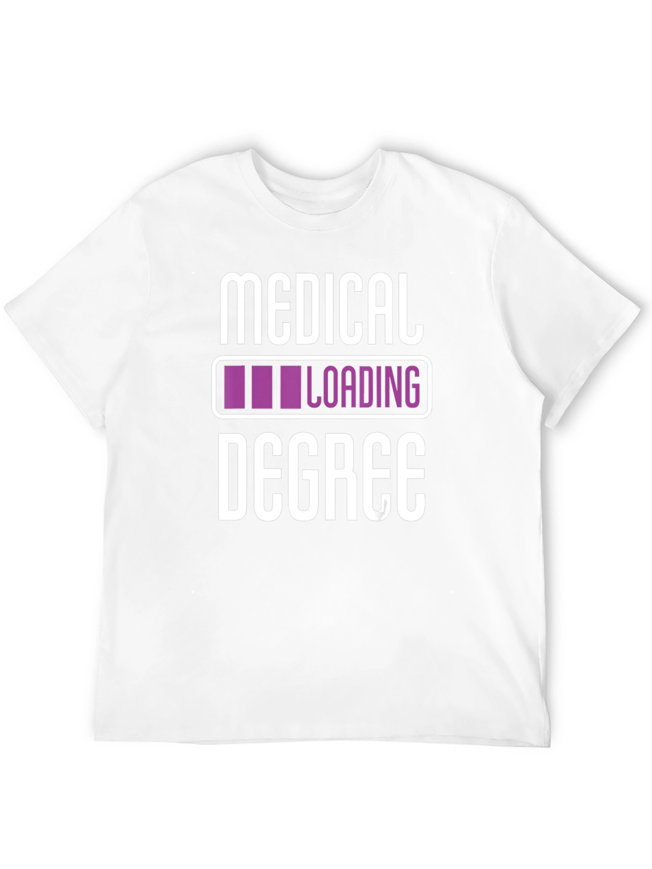 Medical Degree Loading T-Shirt - Black Novelty Tee