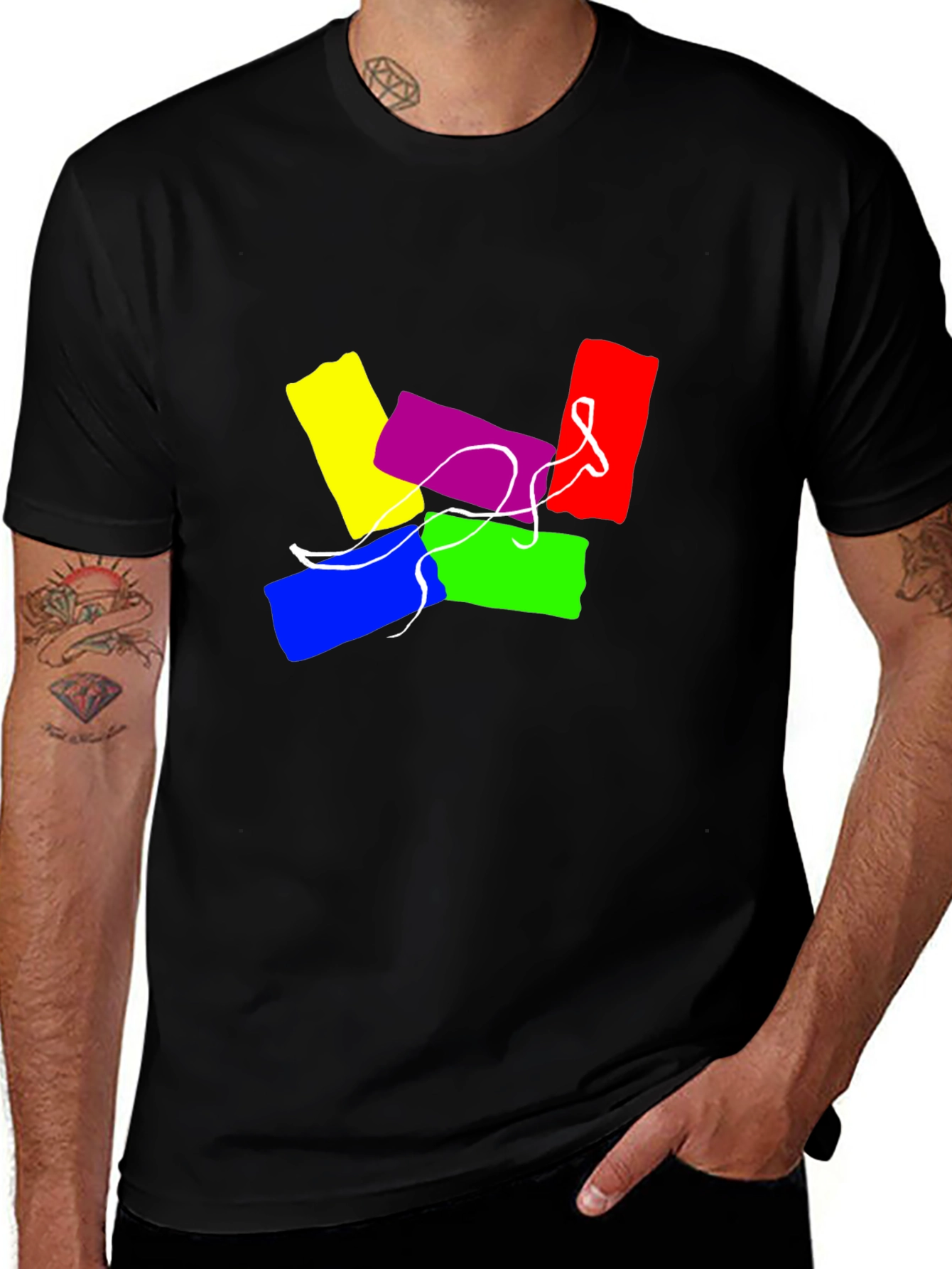 Abstract Art Graphic Tee - Cool Casual Style