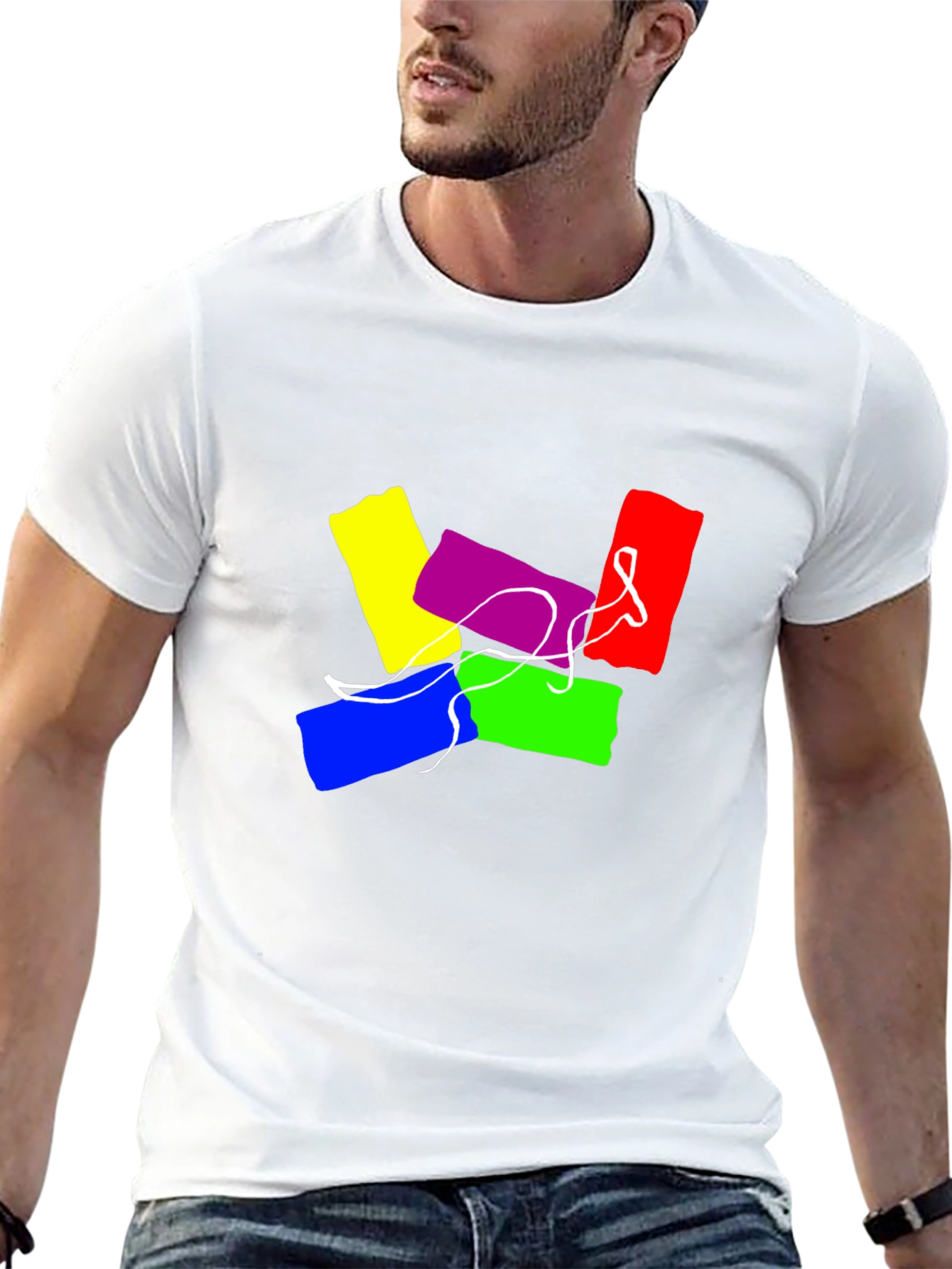 Abstract Art Graphic Tee - Cool Casual Style