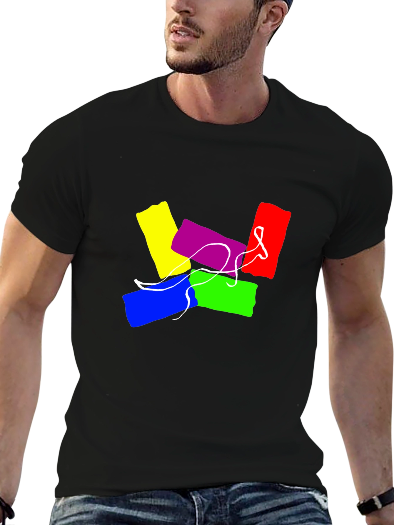 Abstract Art Graphic Tee - Cool Casual Style
