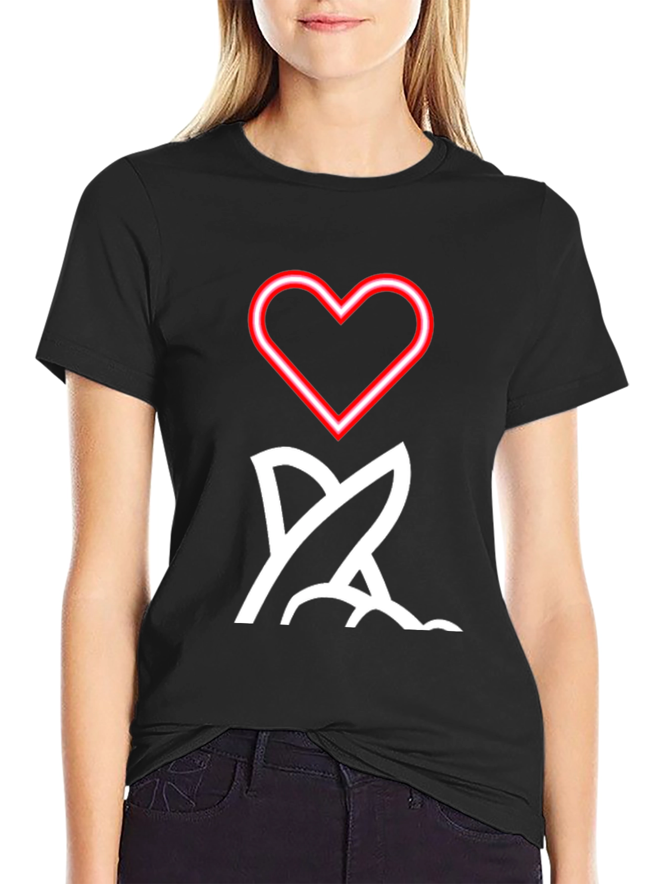 Heart YA T-Shirt - Graphic Print