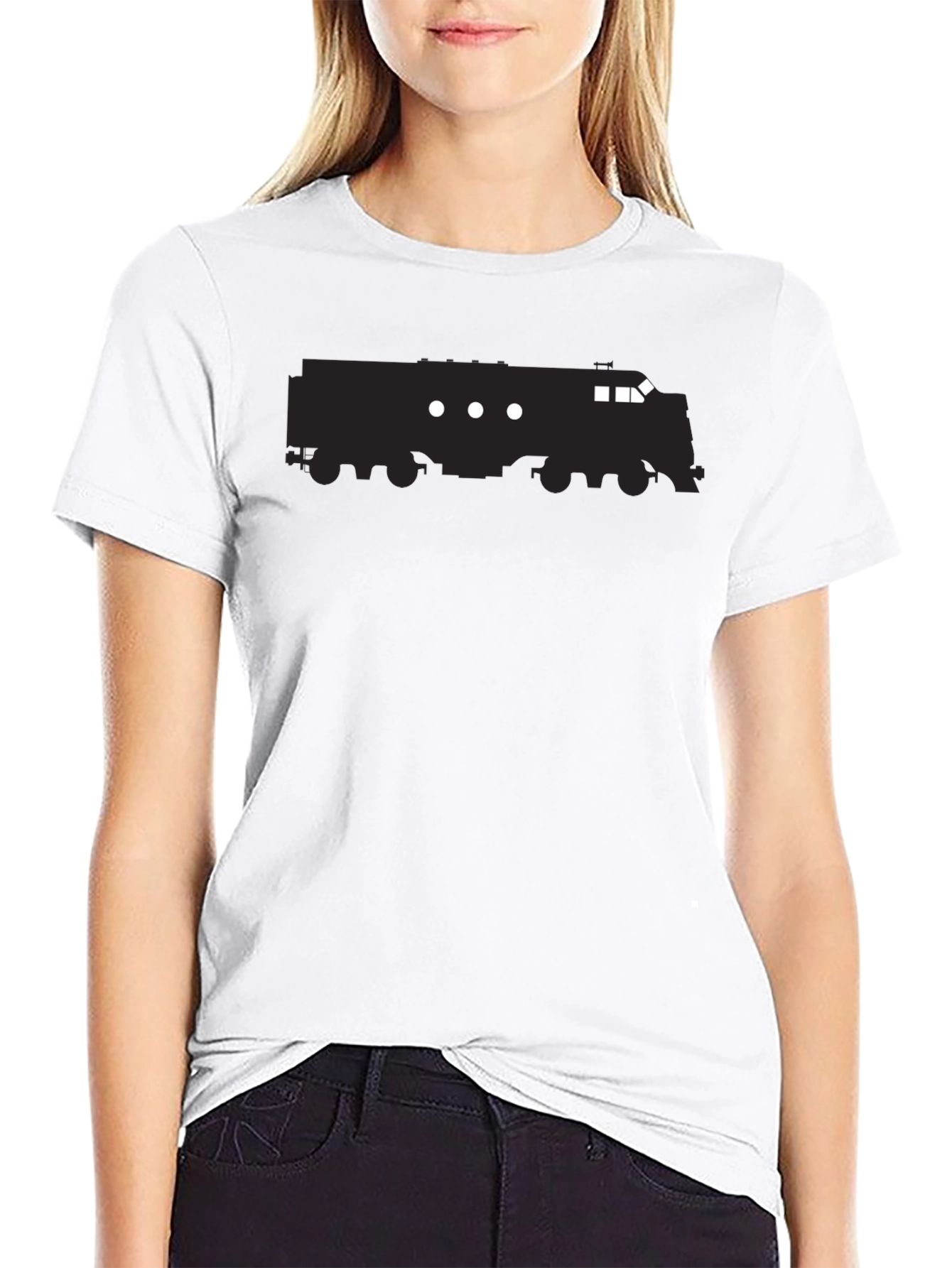 Train Graphic Tee - Cool Black T-Shirt