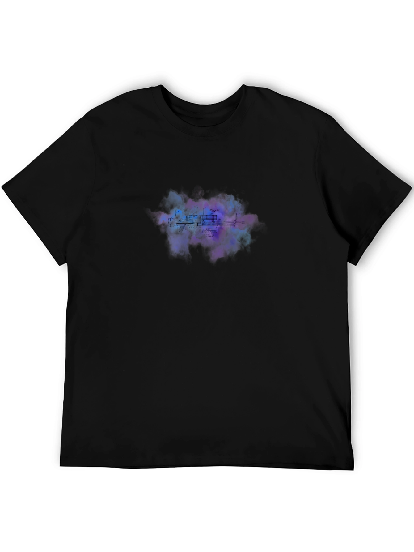 Abstract Urban T-Shirt - Mens Black Crew Neck