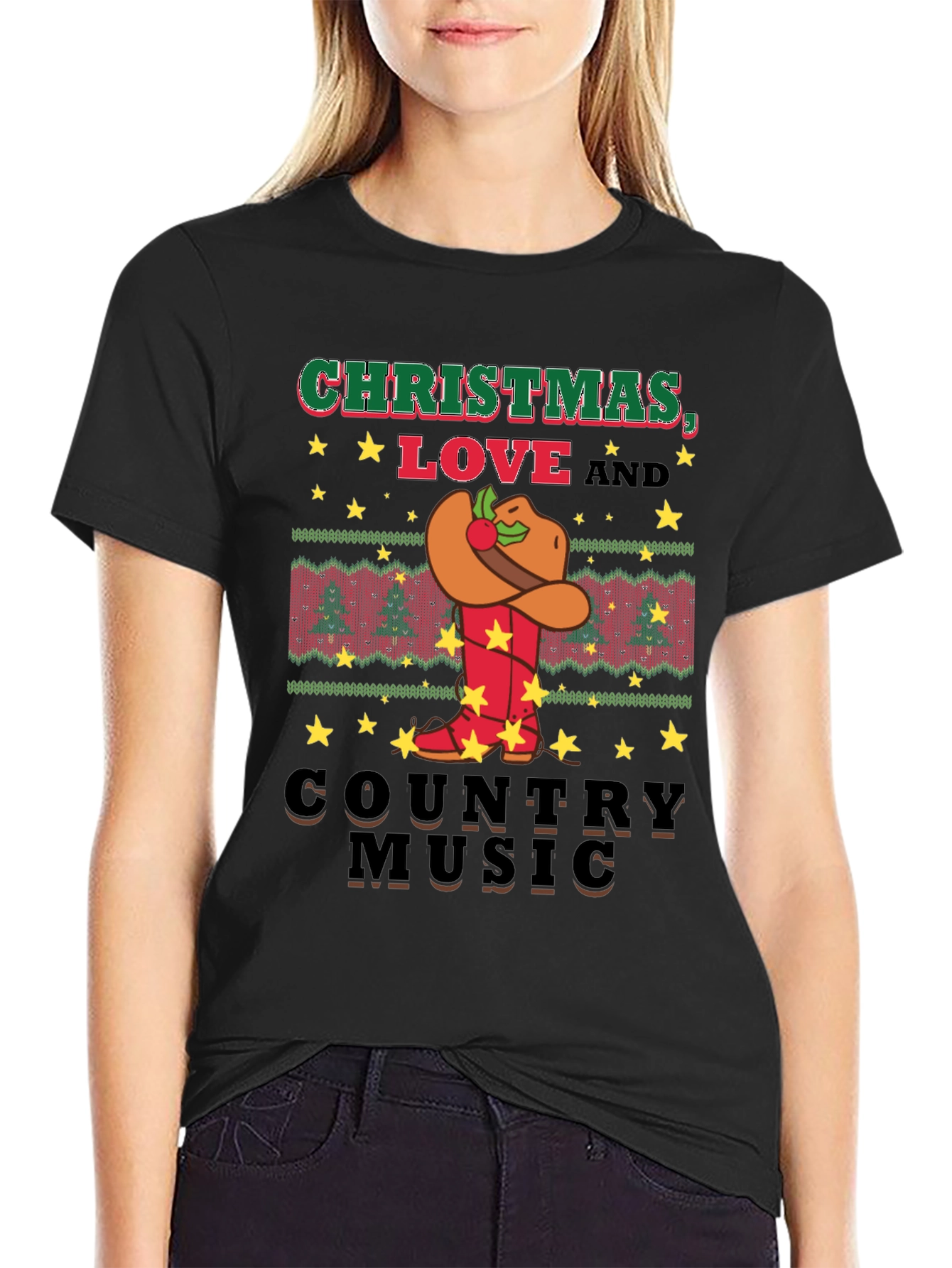 Christmas Love Country Music T-Shirt