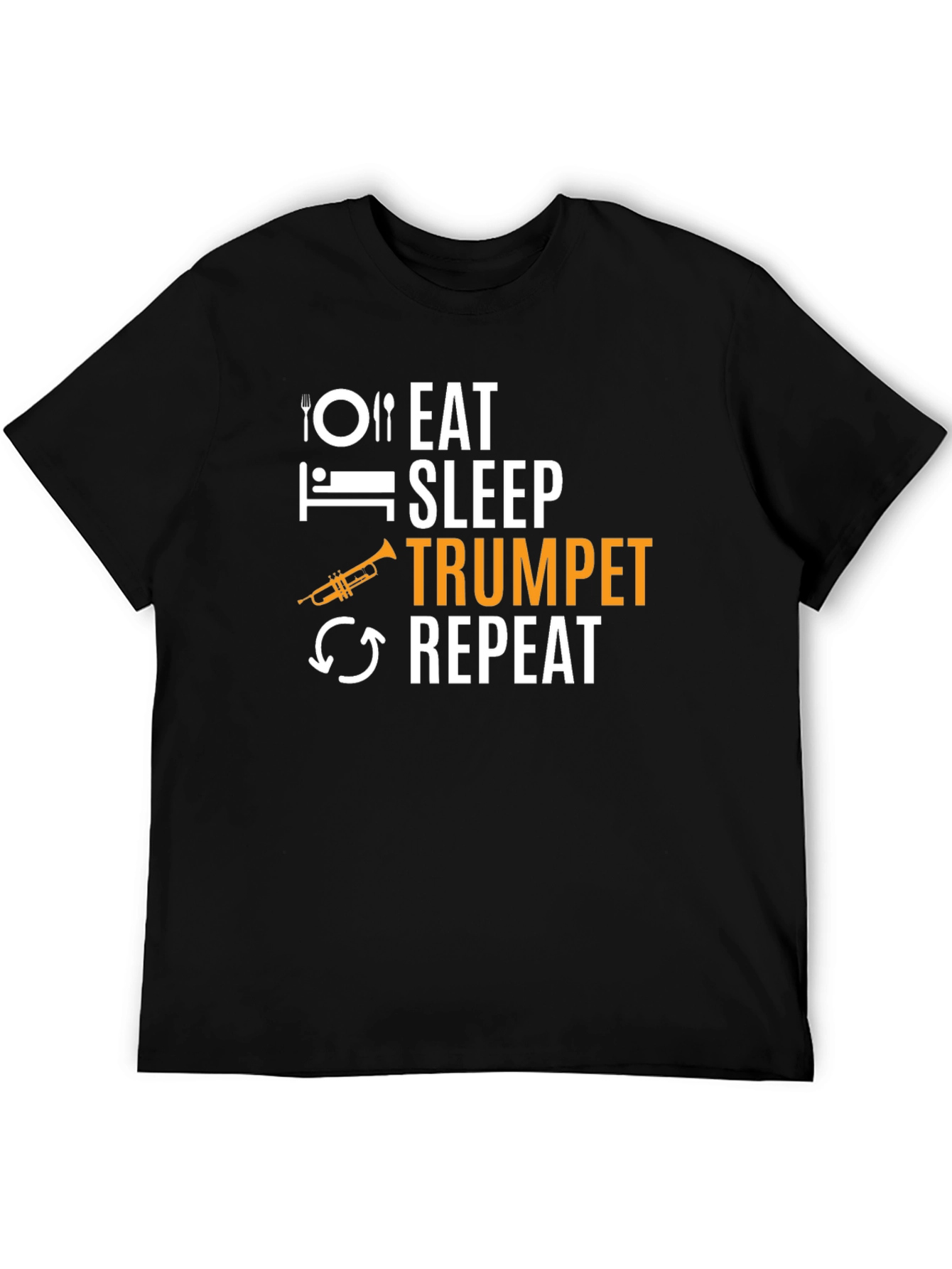 Eat Sleep Trumpet Repeat Graphic Tee
