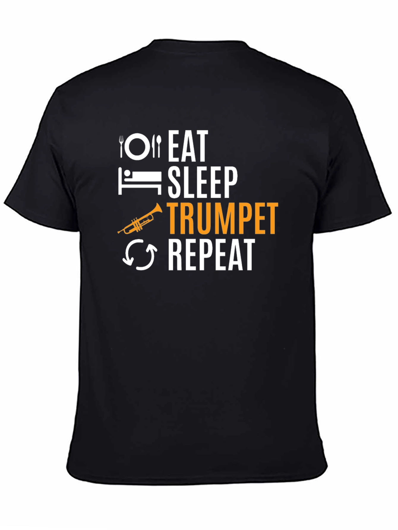 Eat Sleep Trumpet Repeat Graphic Tee