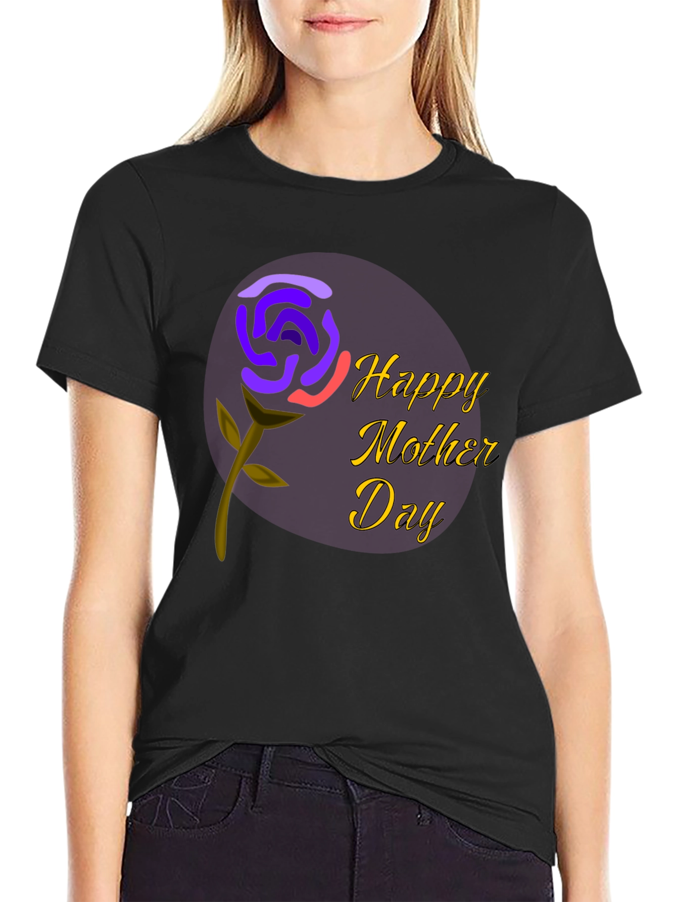 Happy Mothers Day T-Shirt - Floral Design