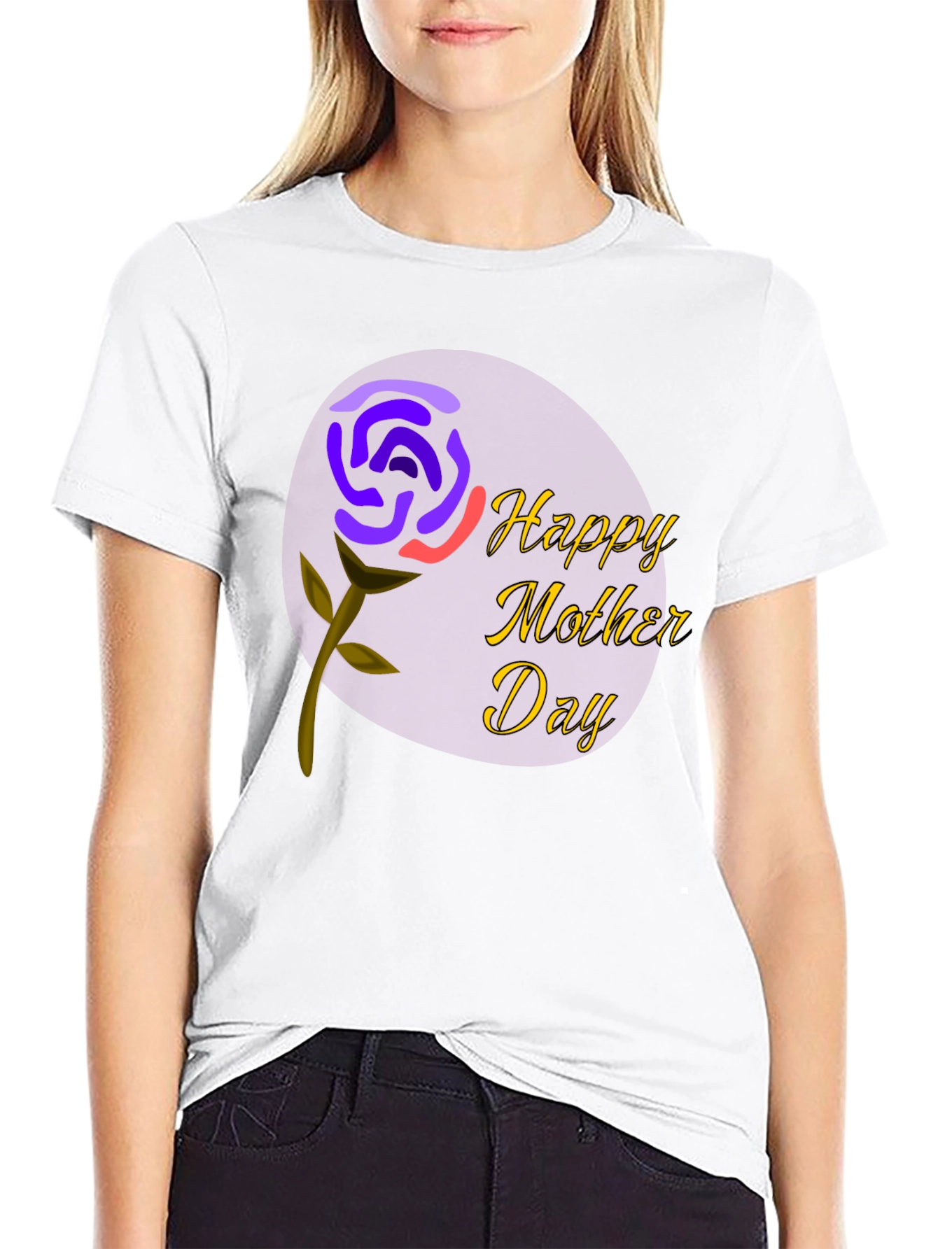 Happy Mothers Day T-Shirt - Floral Design