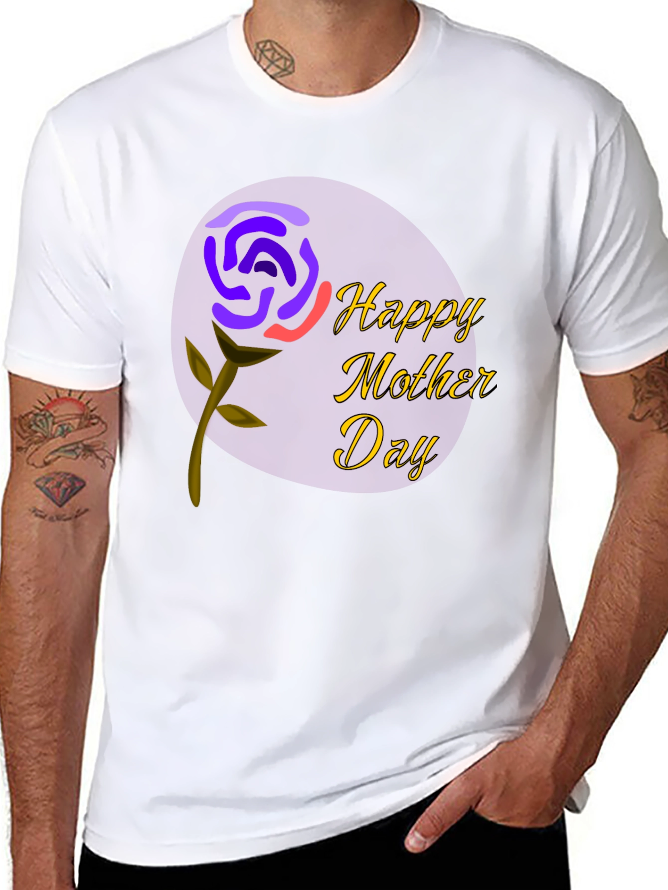 Happy Mothers Day T-Shirt - Floral Design
