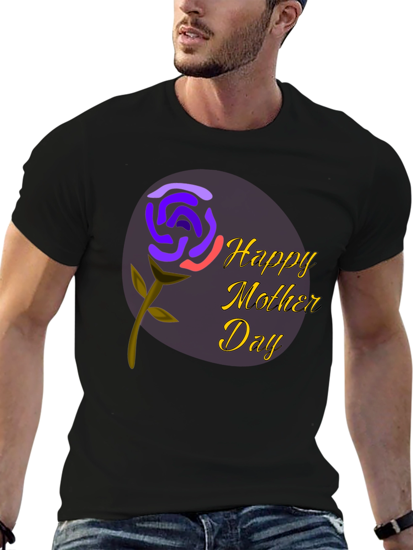 Happy Mothers Day T-Shirt - Floral Design
