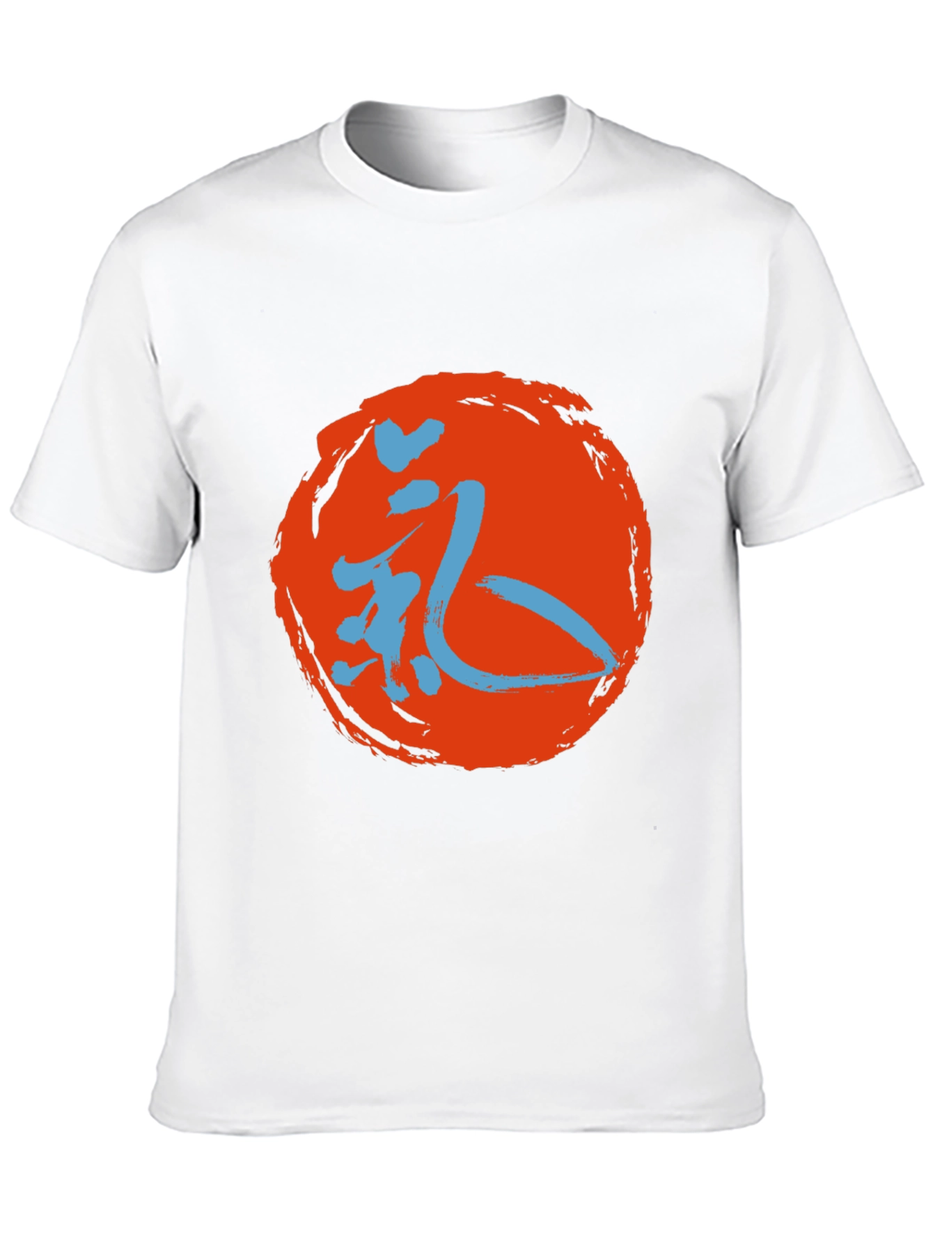 Mens Black T-Shirt with Japanese Symbol Design