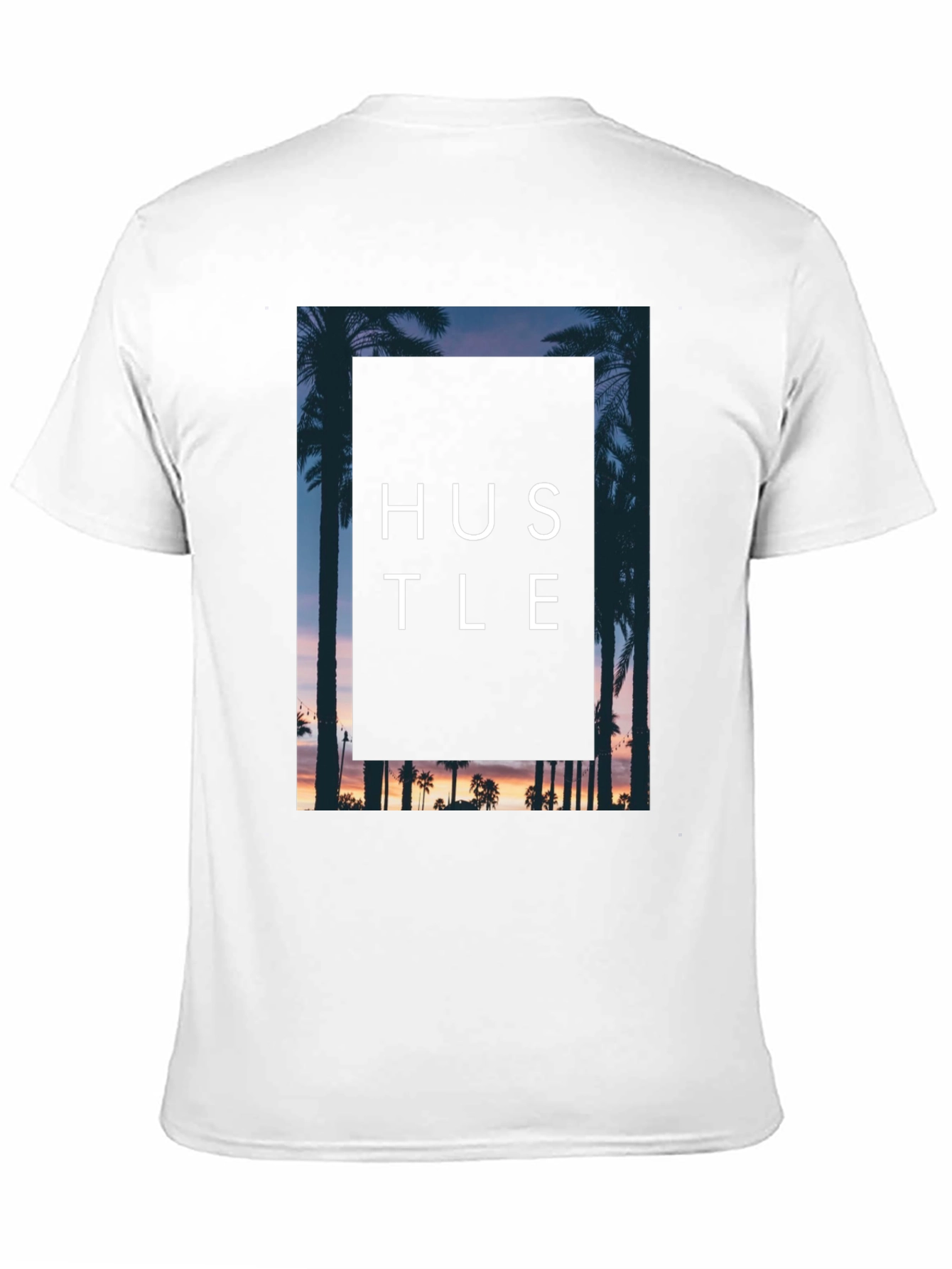 Hustle Palm Tree Graphic Black T-Shirt