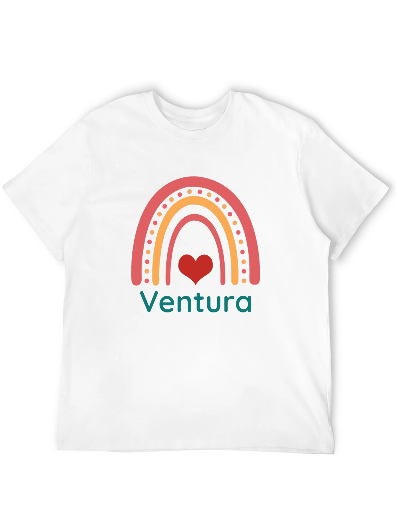 Ventura Rainbow Heart Graphic T-Shirt