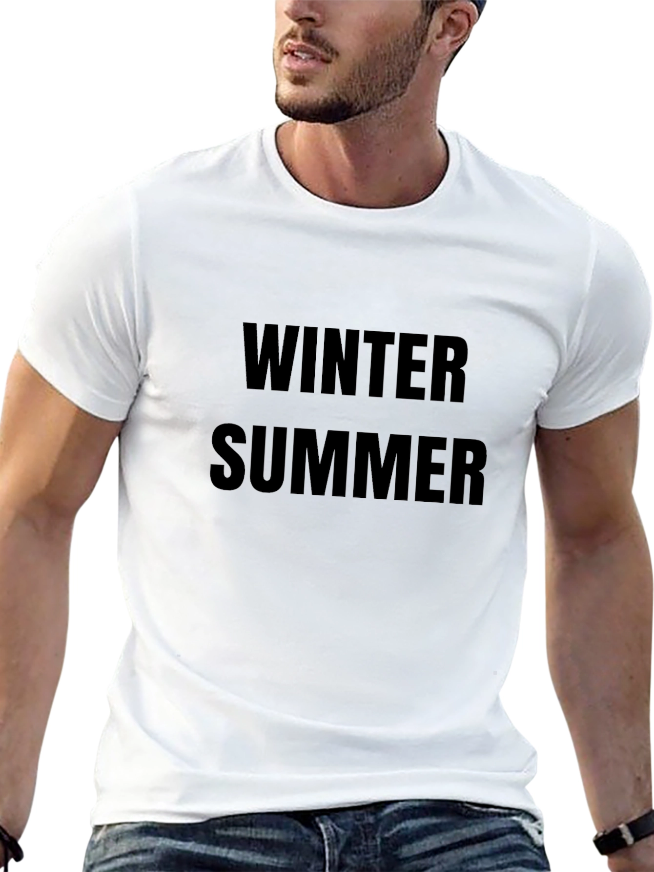 Winter Summer Graphic Tee - Unisex Black T-Shirt