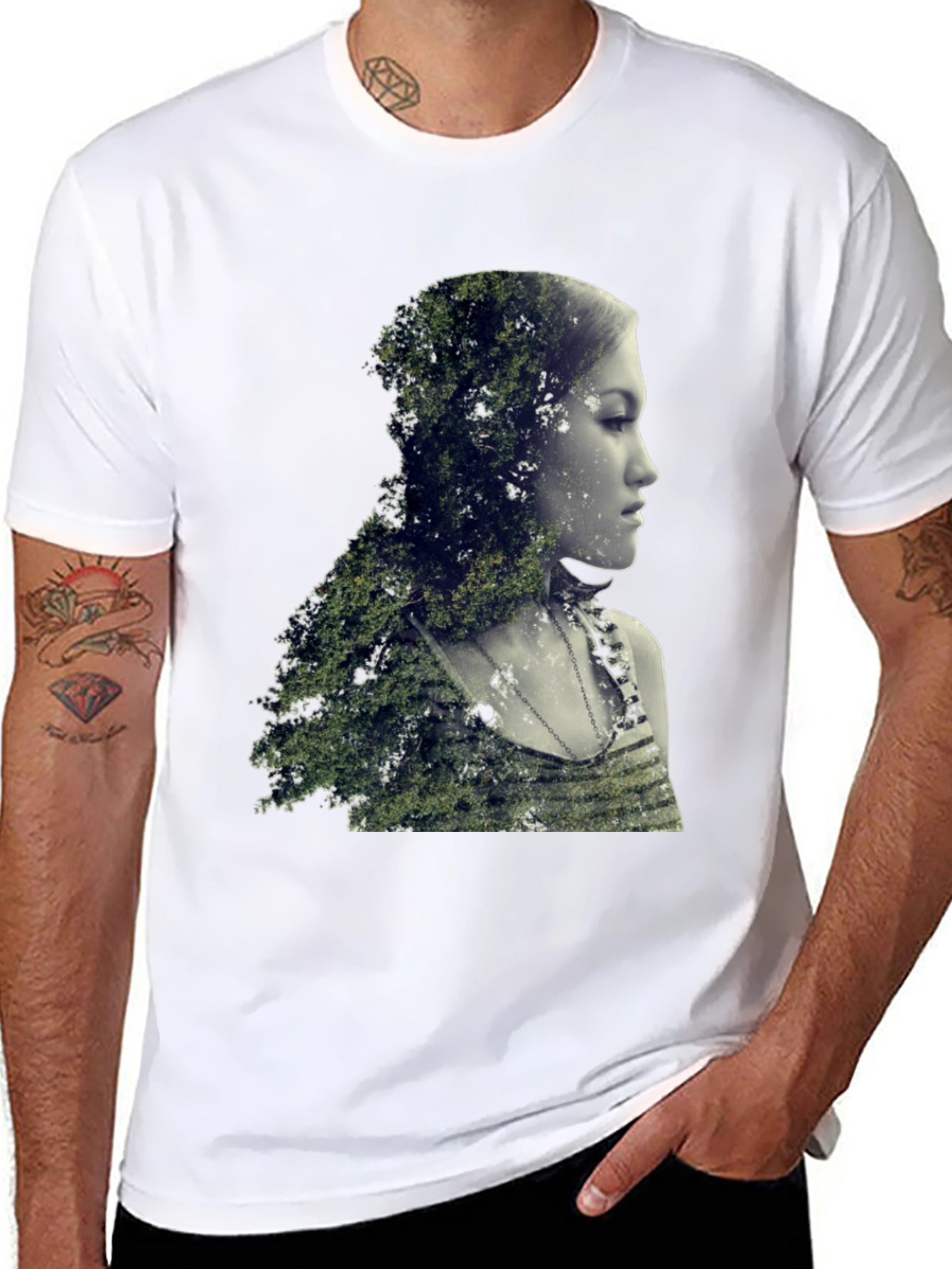Nature Portrait Black T-Shirt