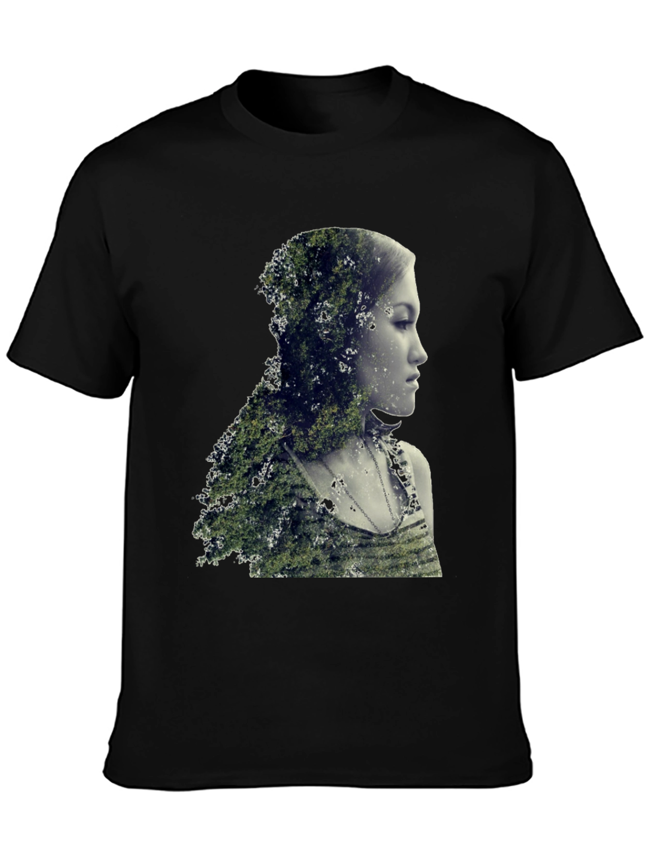 Nature Portrait Black T-Shirt